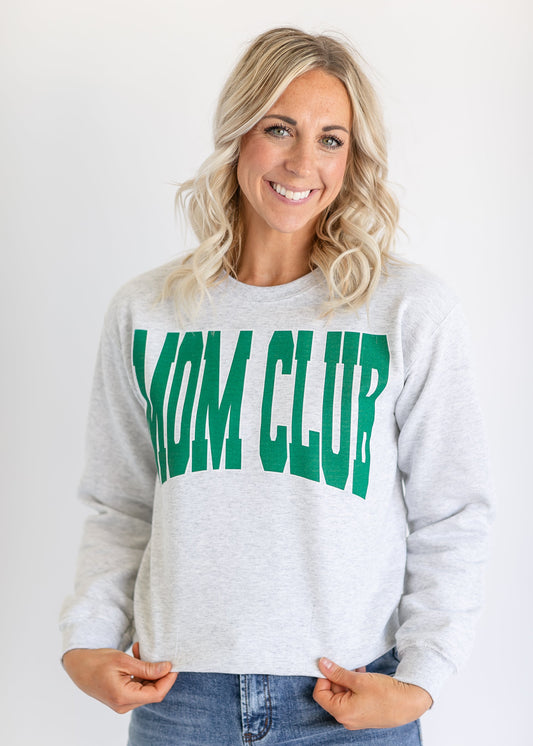 Mom Club Crewneck Graphic Sweatshirt FF Tops