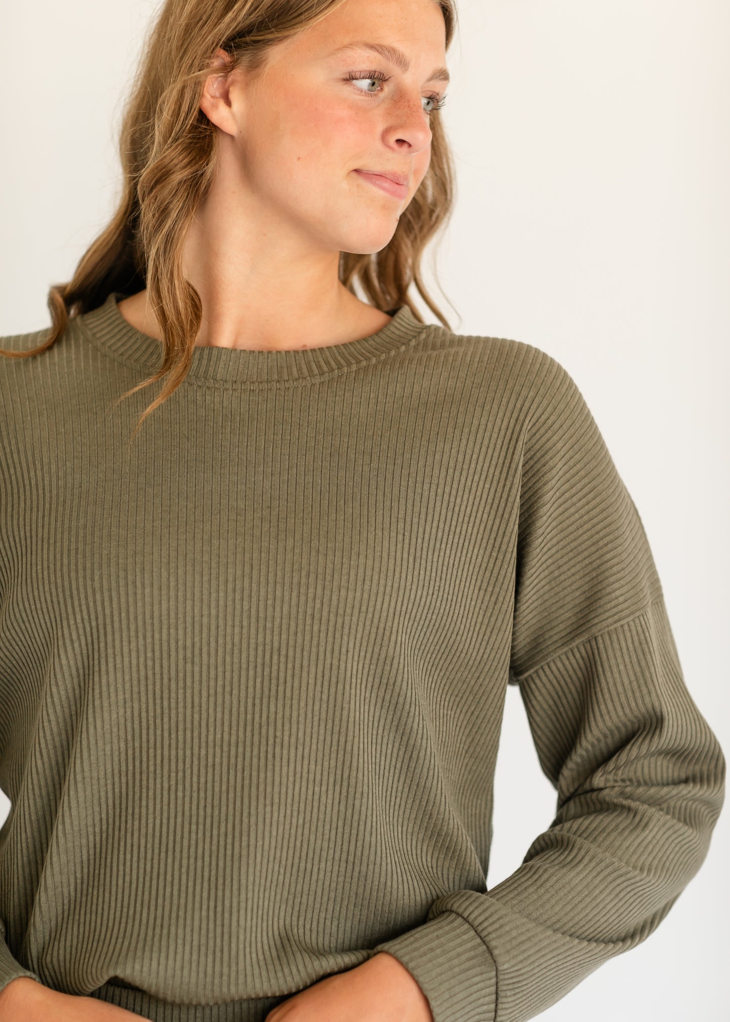 Oversized Ribbed Sweater Set Top FF Tops