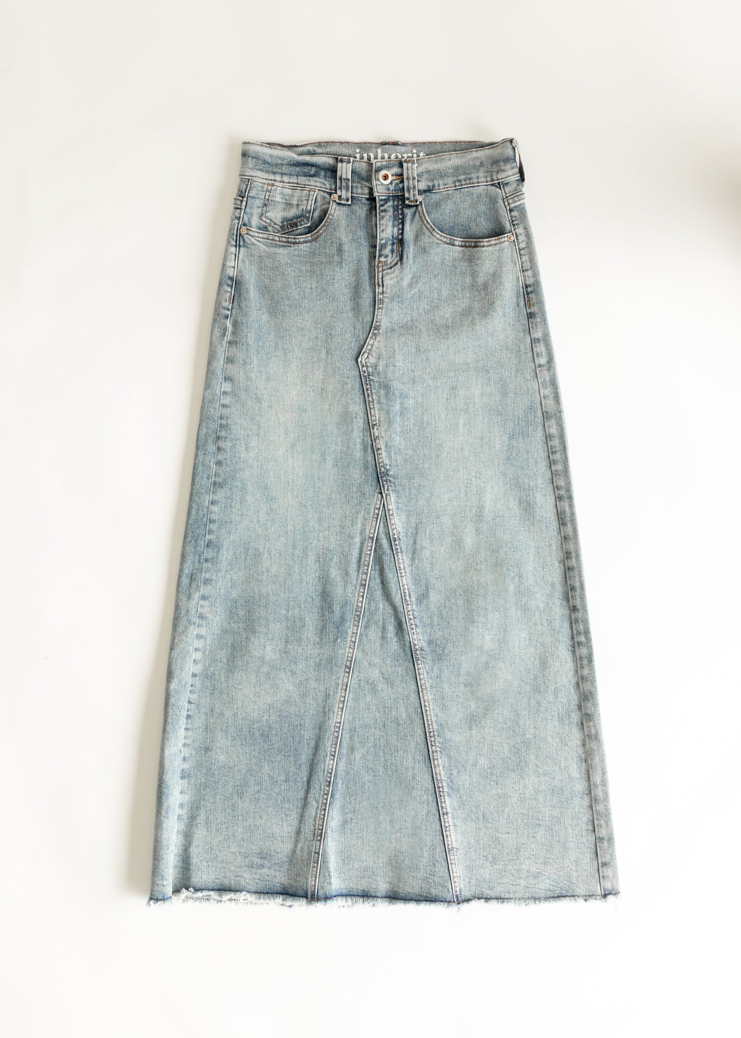 Piper A-line Long Denim Maxi Skirt IC Skirts