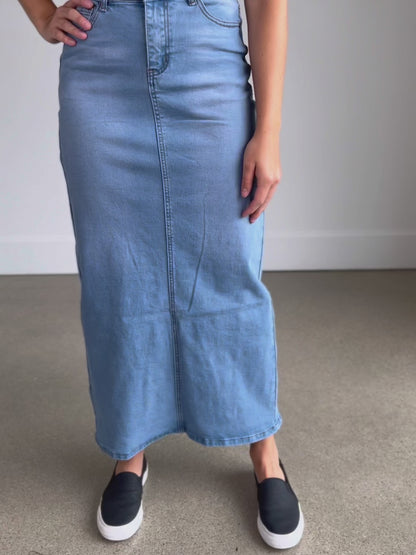 Reece Long Denim Skirt - FINAL SALE