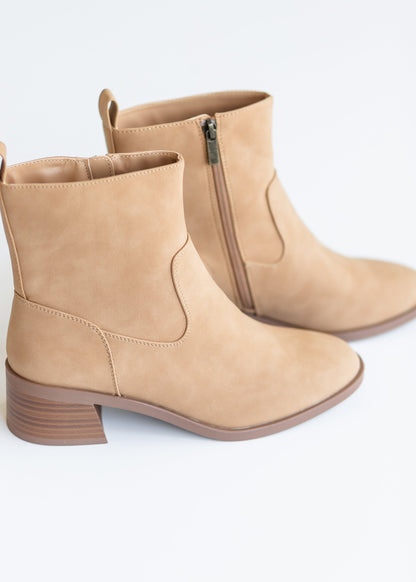 Pull On Ankle Booties Shoes