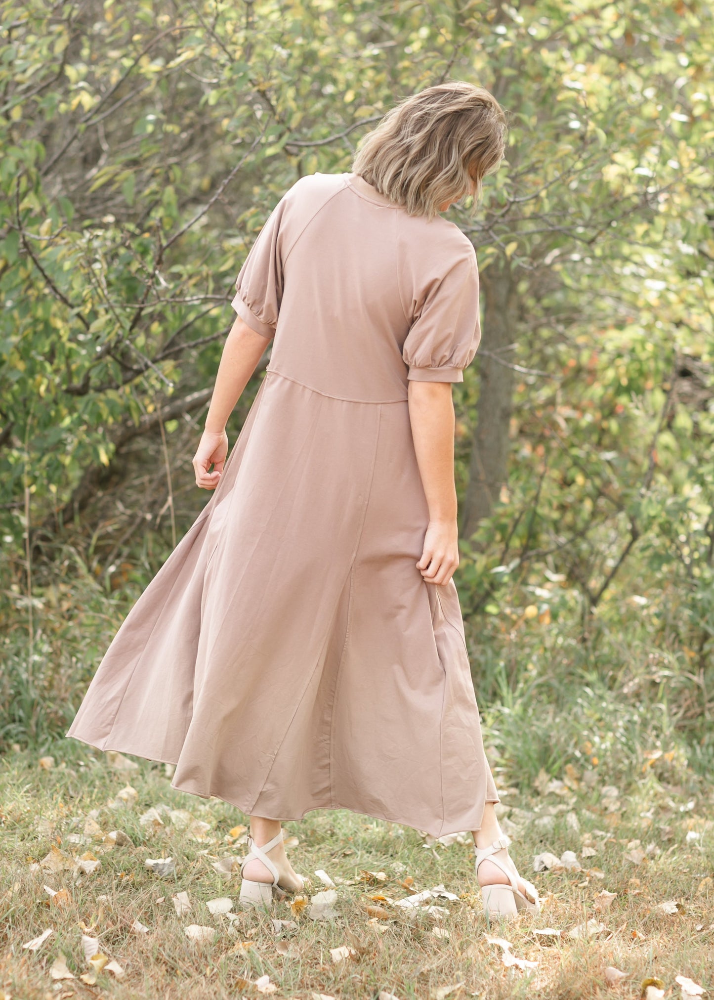 Raglan Sleeve Soft Jersey Dress FF Dresses