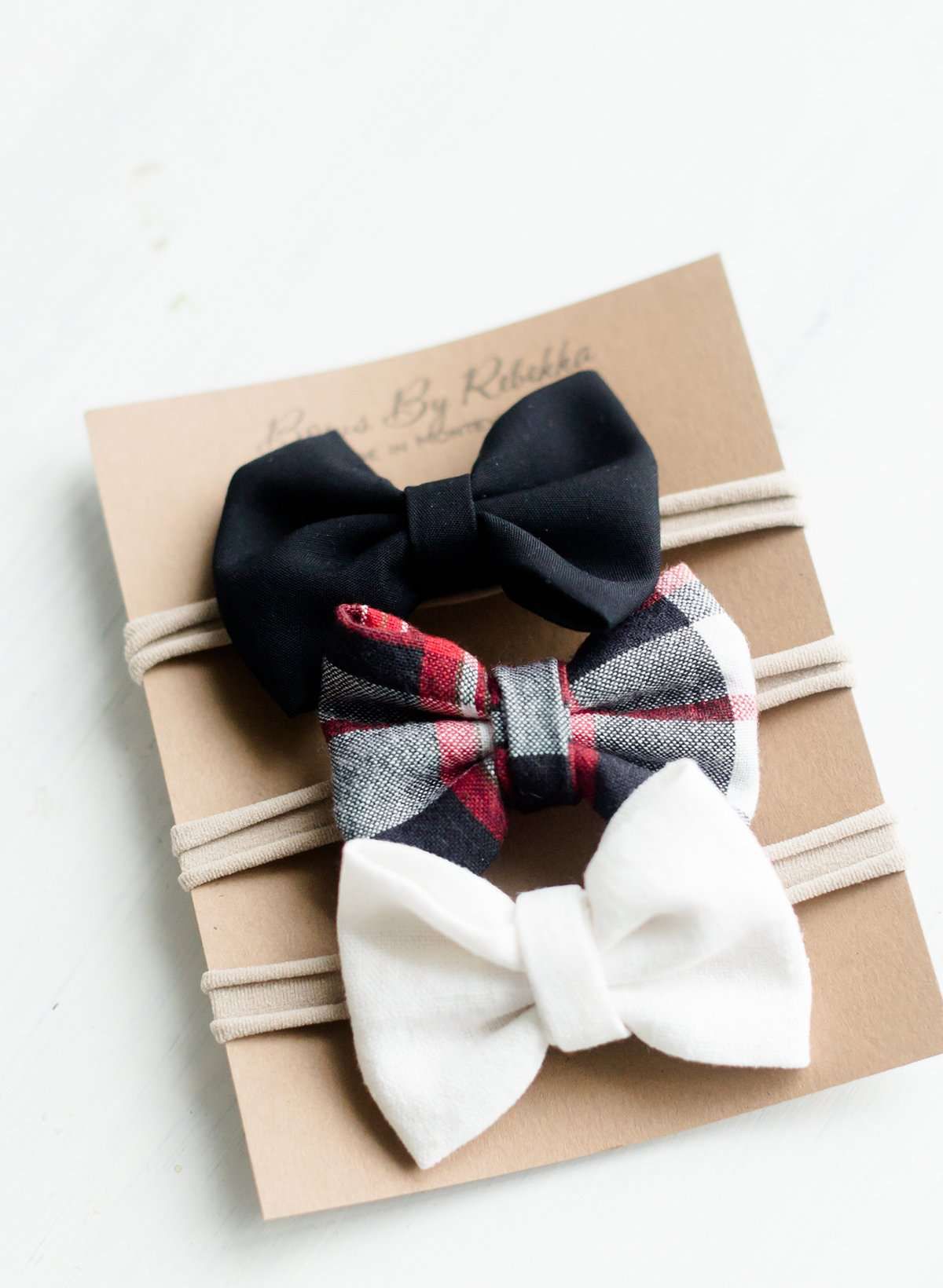 Red Plaid Bow Set Accessories Headband