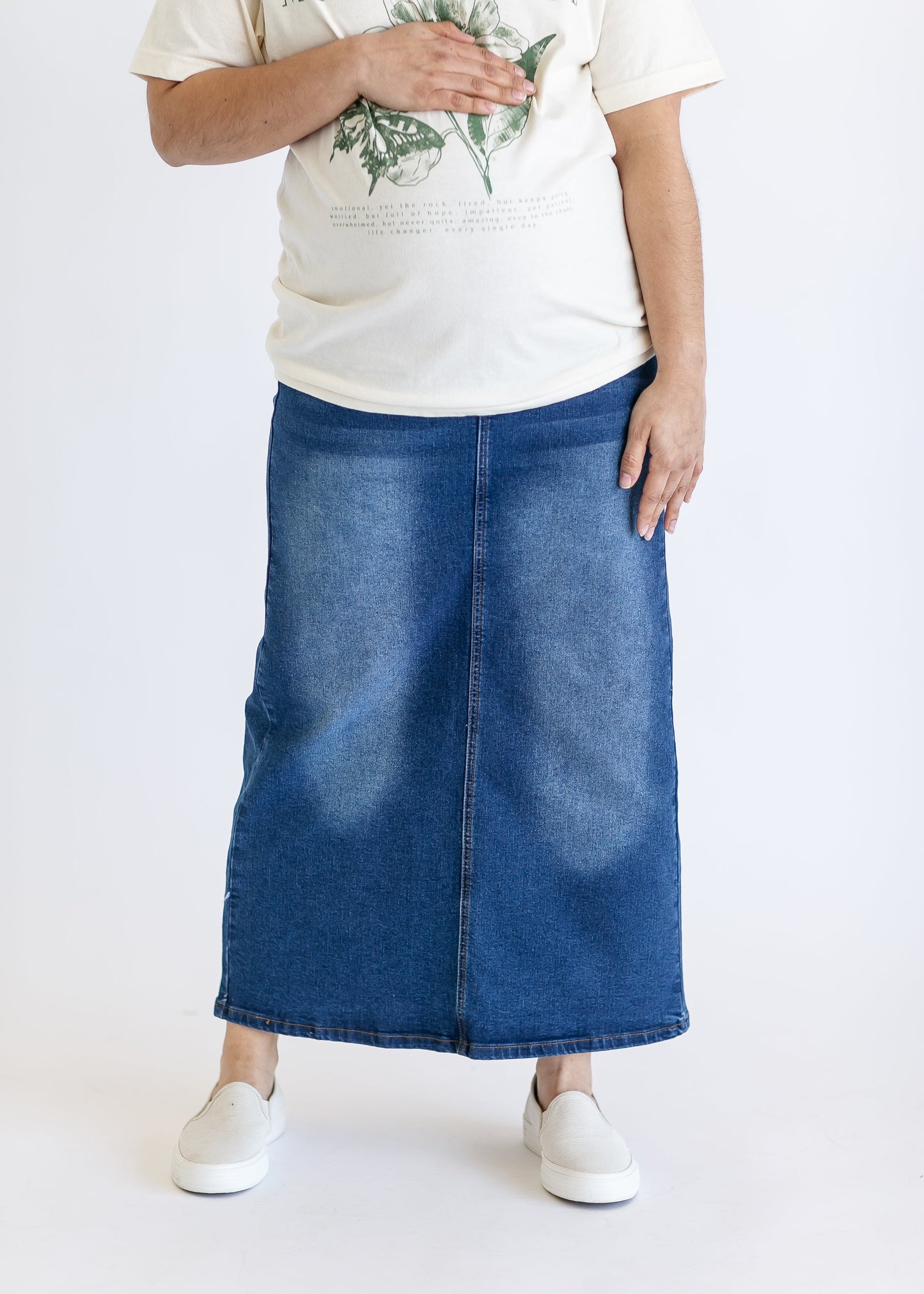 Reece Maternity Long Denim Skirt IC Skirts