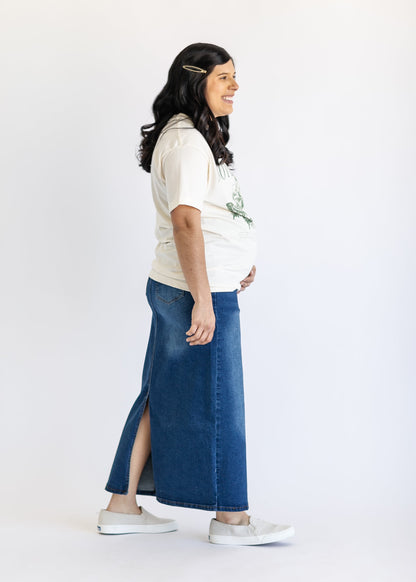 Reece Maternity Long Denim Skirt IC Skirts