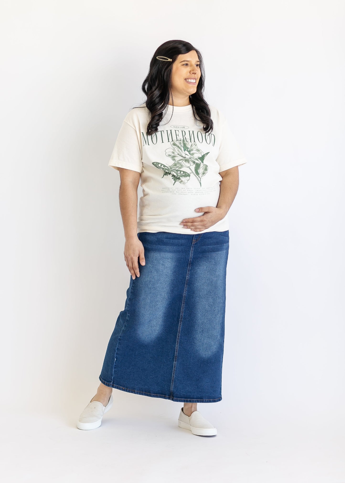 Reece Maternity Long Denim Skirt IC Skirts