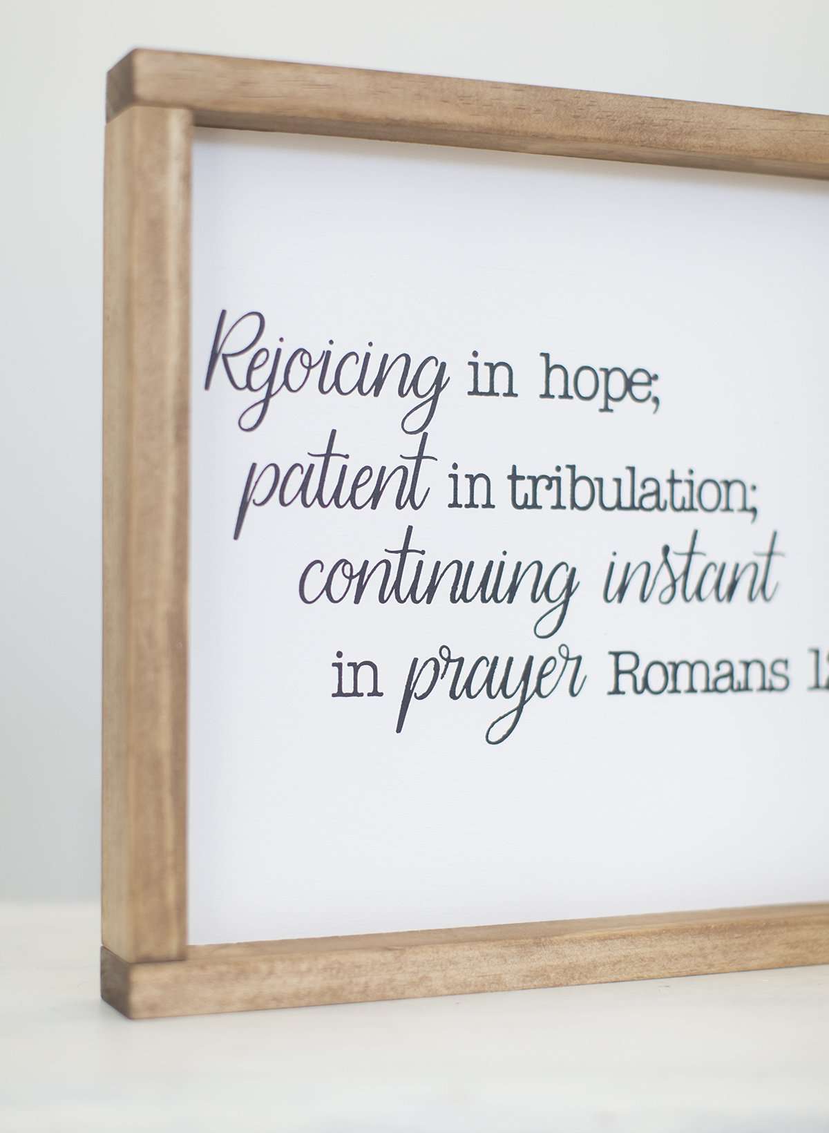 Rejoicing Wood Frame Signboard - FINAL SALE FF Home + Lifestyle