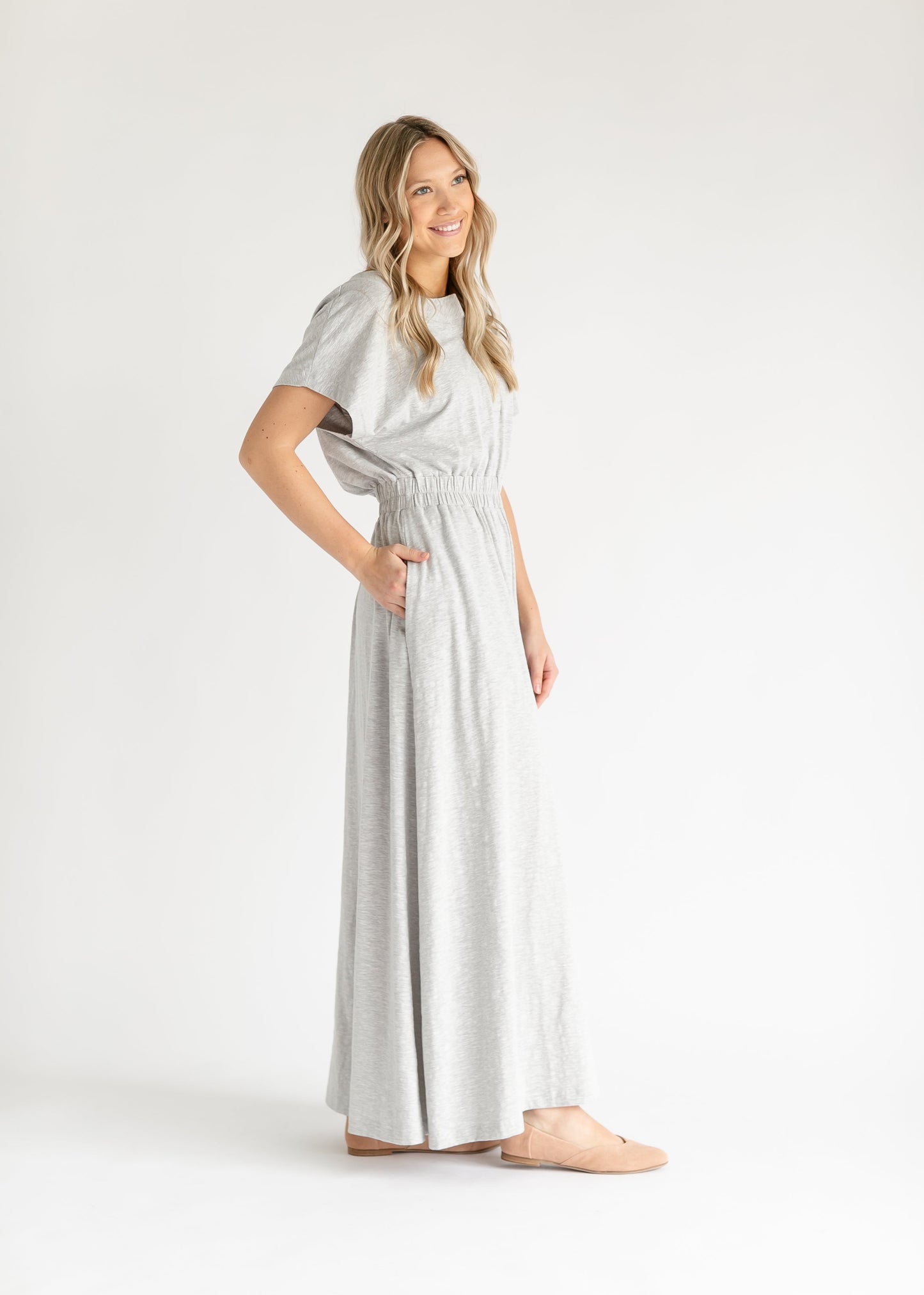 Reva Cinched Waist Essential Maxi Dress IC Dresses