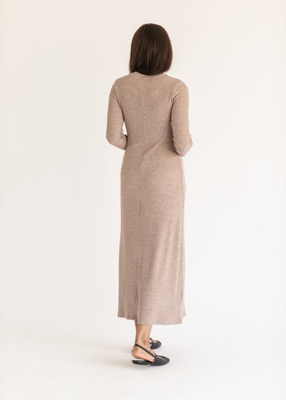 Ribbed Soft Knit Long Sleeve Dress FF Dresses