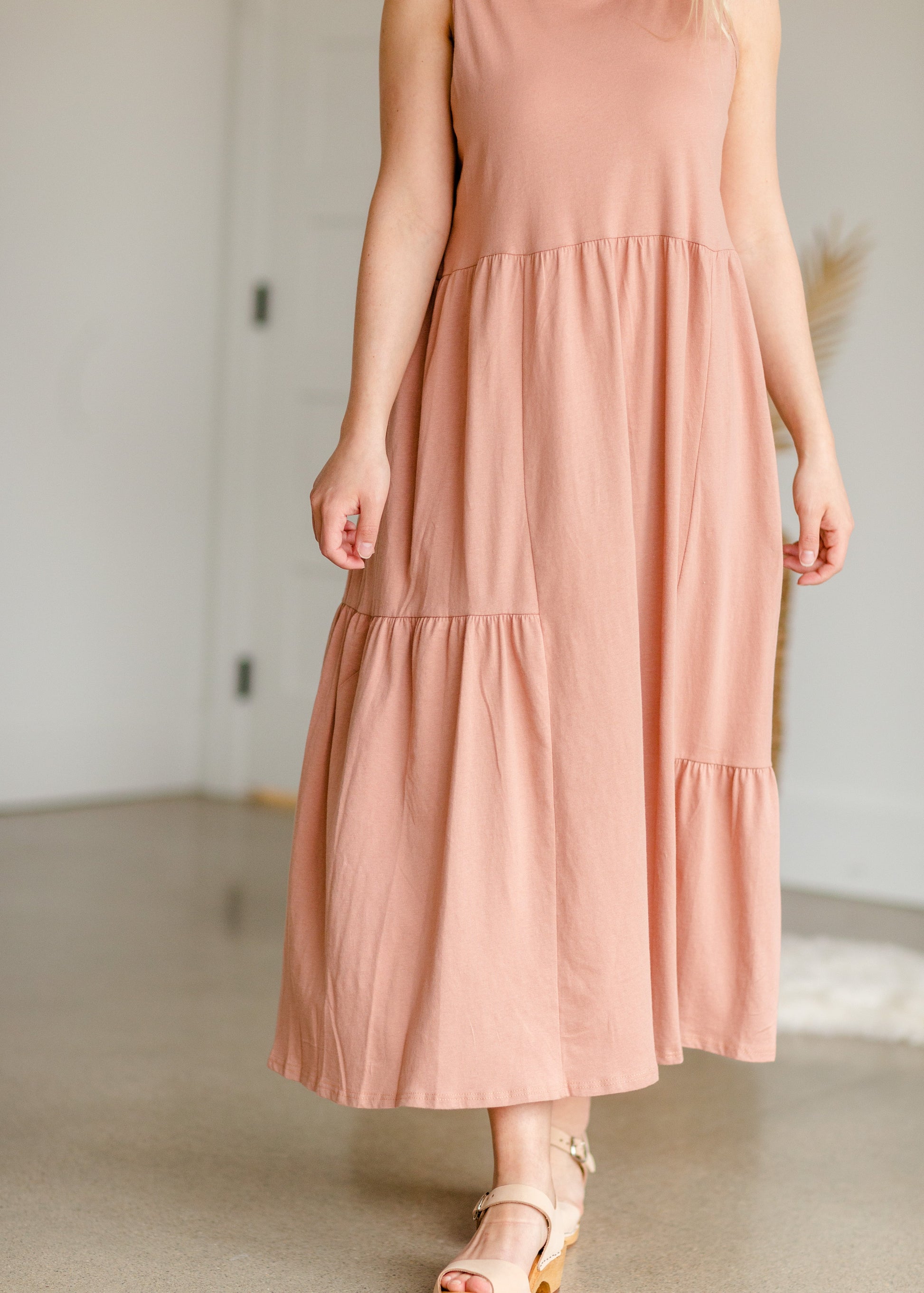 Rosewood Peasant Midi Dress FF Dresses