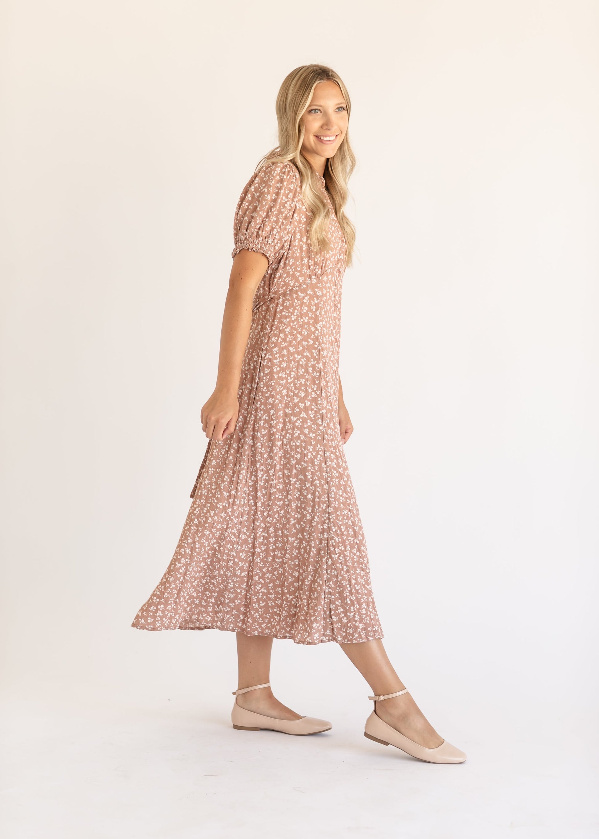 Ruby Button Up Puff Sleeve Maxi Dress IC Dresses