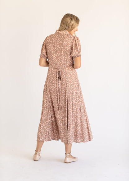 Ruby Button Up Puff Sleeve Maxi Dress IC Dresses