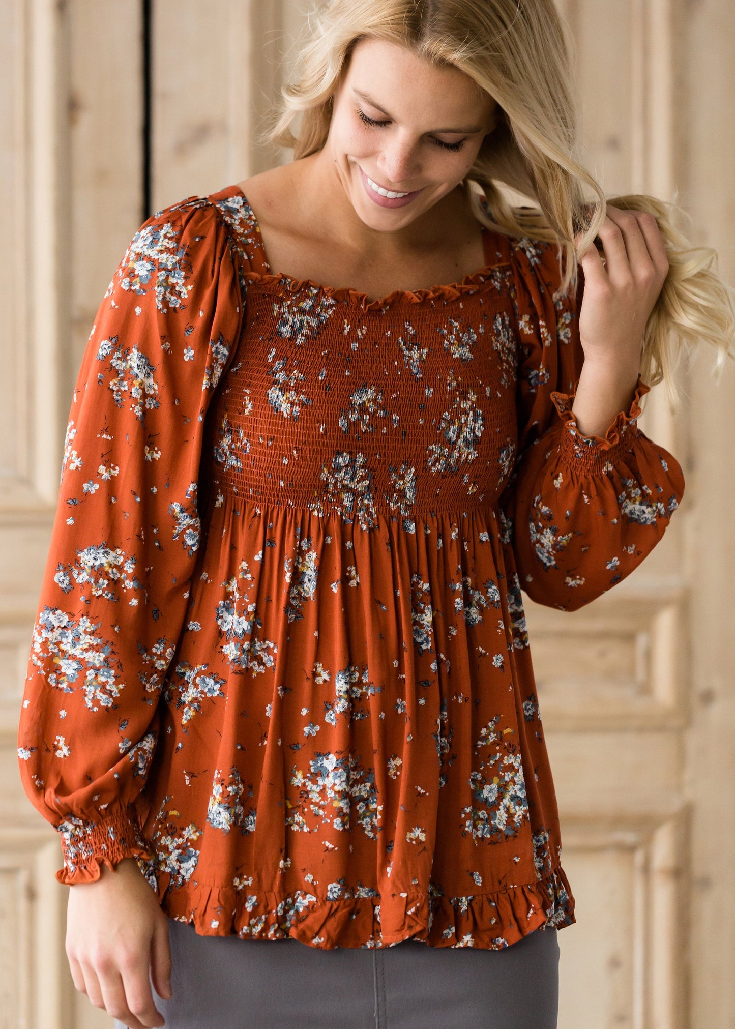 Rusty Ruffle Bottom Tunic - FINAL SALE Tops