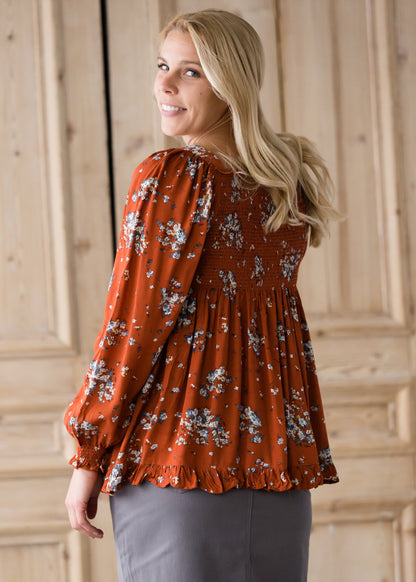 Rusty Ruffle Bottom Tunic - FINAL SALE Tops