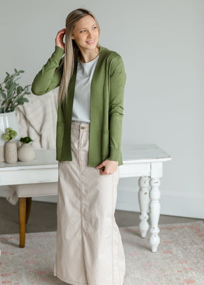 Sage Long Sleeve Sweater Cardigan - FINAL SALE Tops