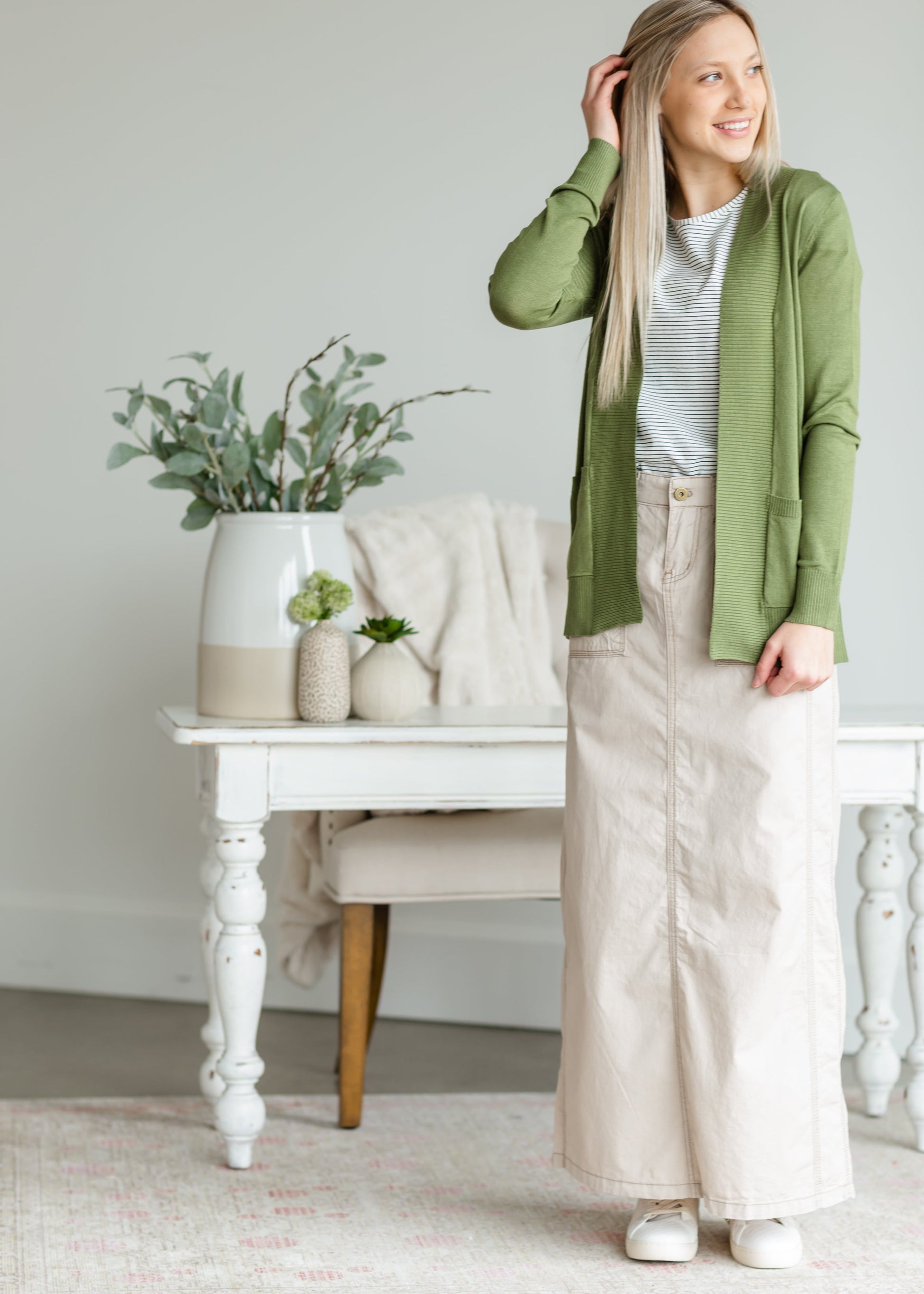 Sage Long Sleeve Sweater Cardigan - FINAL SALE Tops