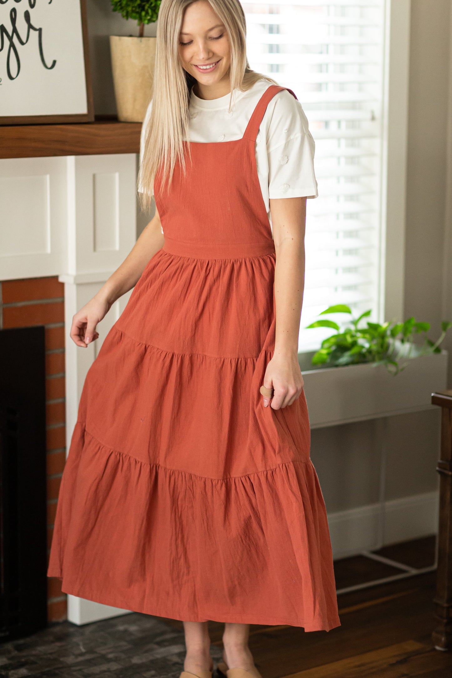 Salmon Overall Maxi Dress - FINAL SALE Dresses