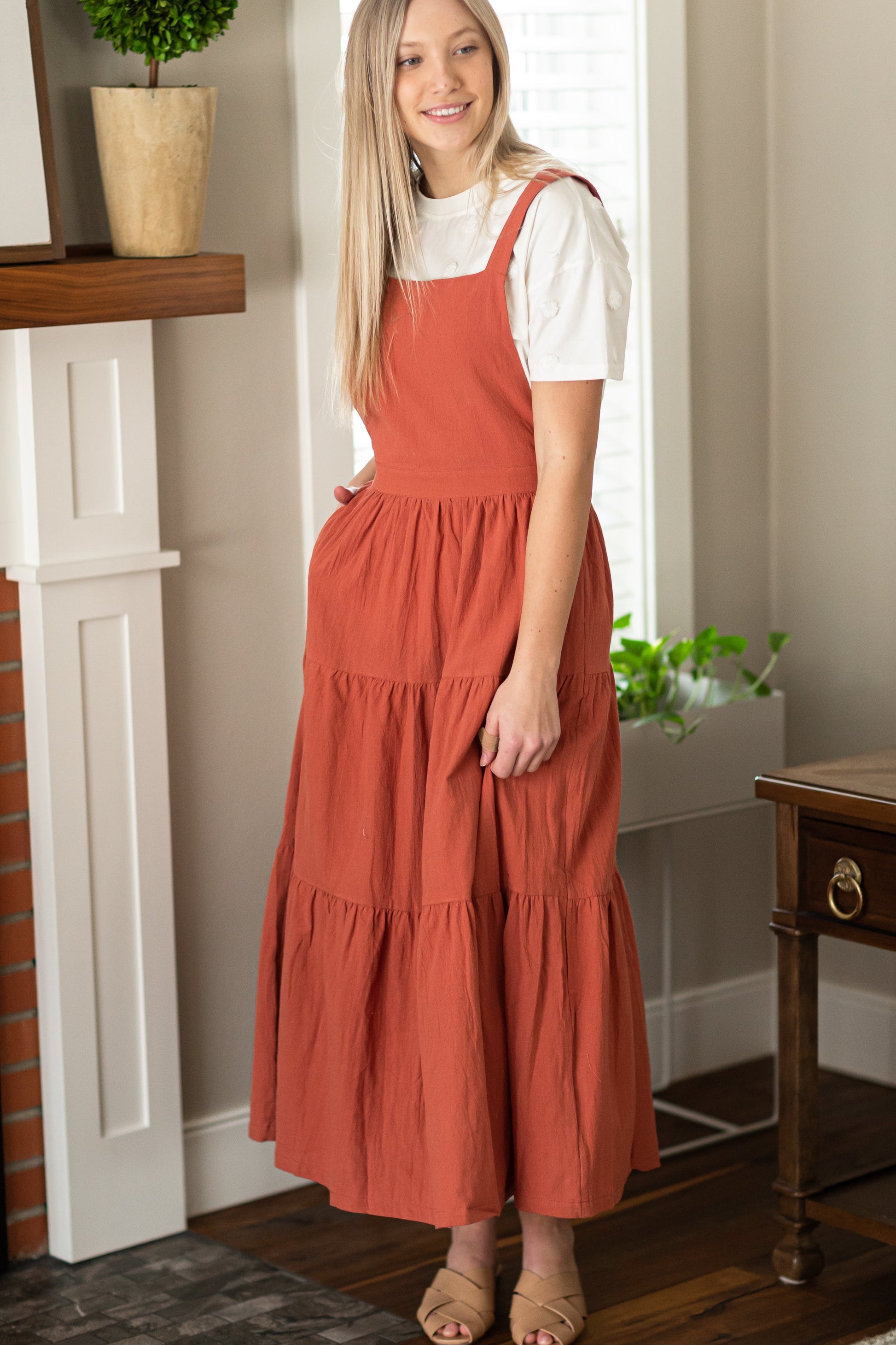 Salmon Overall Maxi Dress - FINAL SALE Dresses