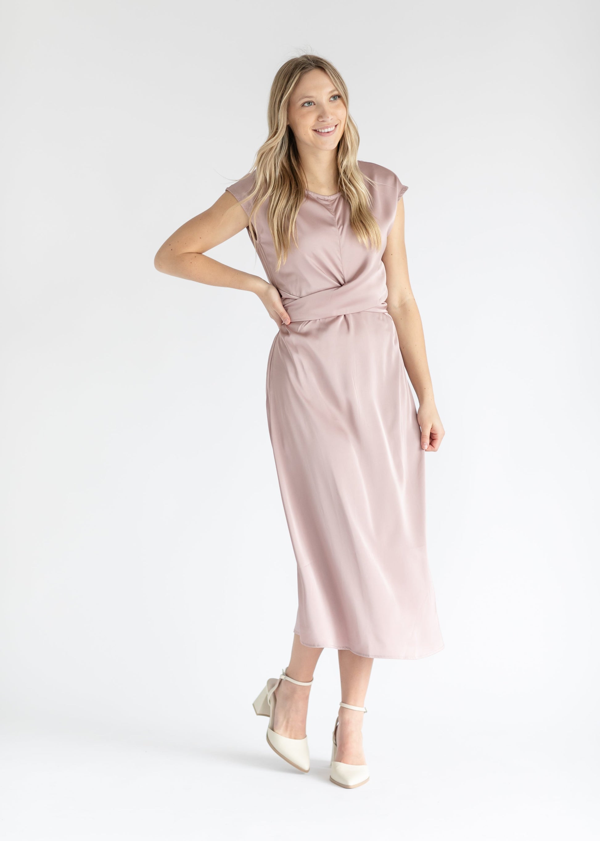 Satin Tie Waist Maxi Dress FF Dresses