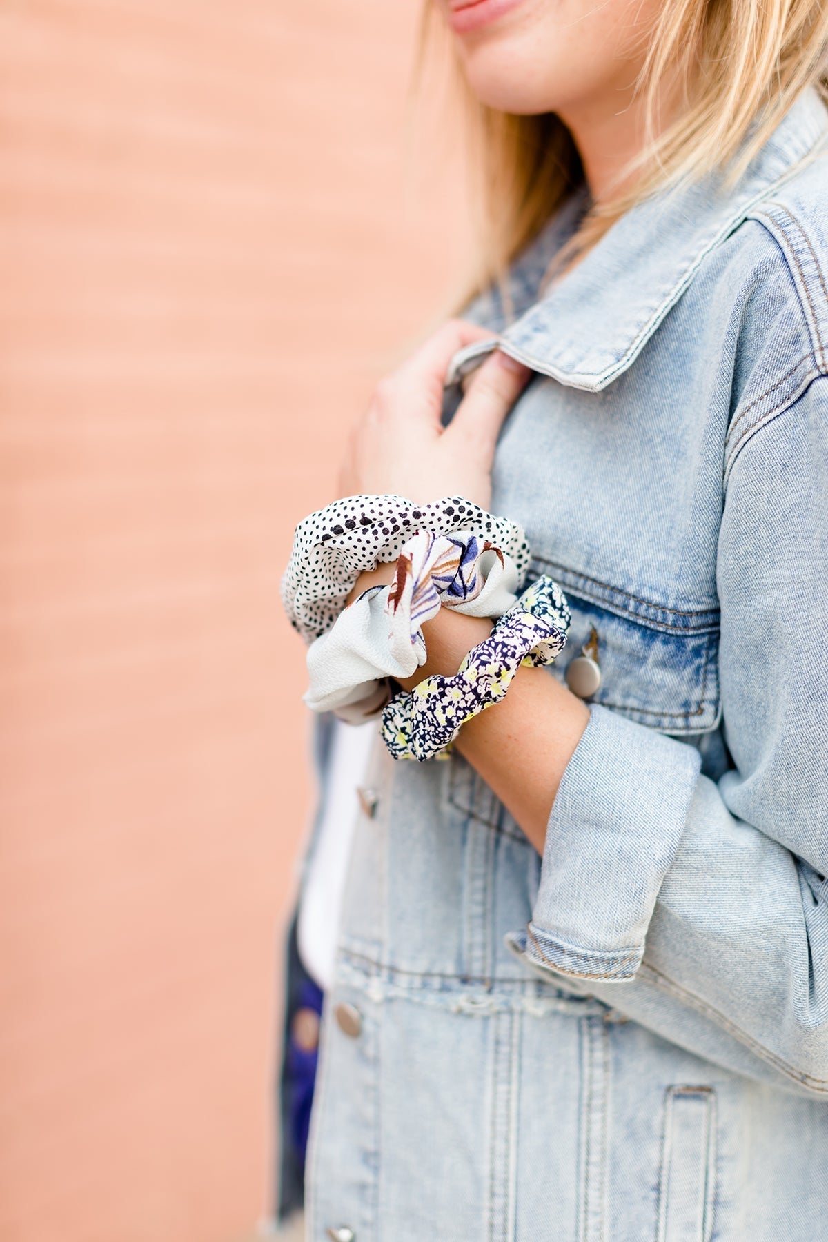 Scrunchie Style Hair Bands - FINAL SALE Accessories Sky Blue Floral