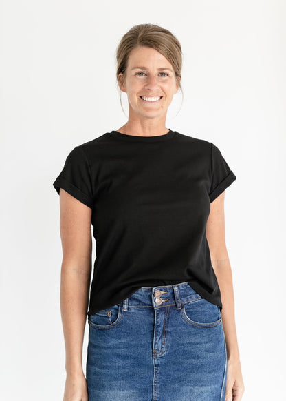 Short Sleeve Essential Basic Tee IC Tops Black / XS