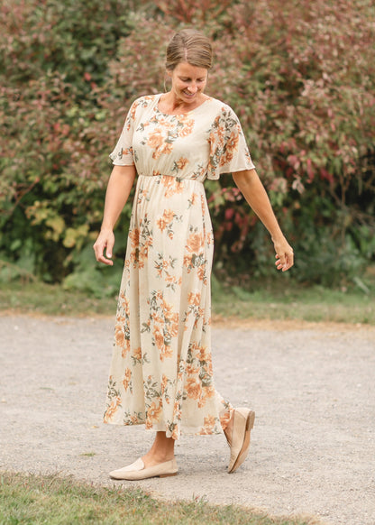 Short Sleeve Floral Maxi Dress FF Dresses