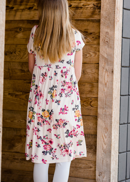 Short Sleeve Floral Maxi Dress - FINAL SALE Girls