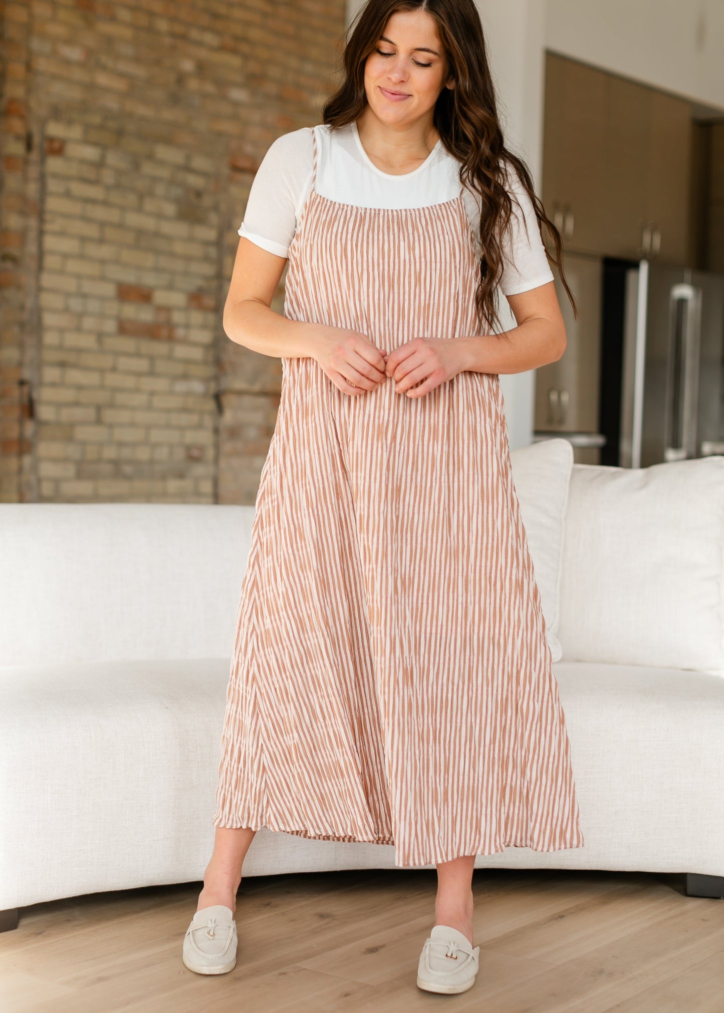 Sleeveless Striped Flowy Maxi Dress FF Dresses