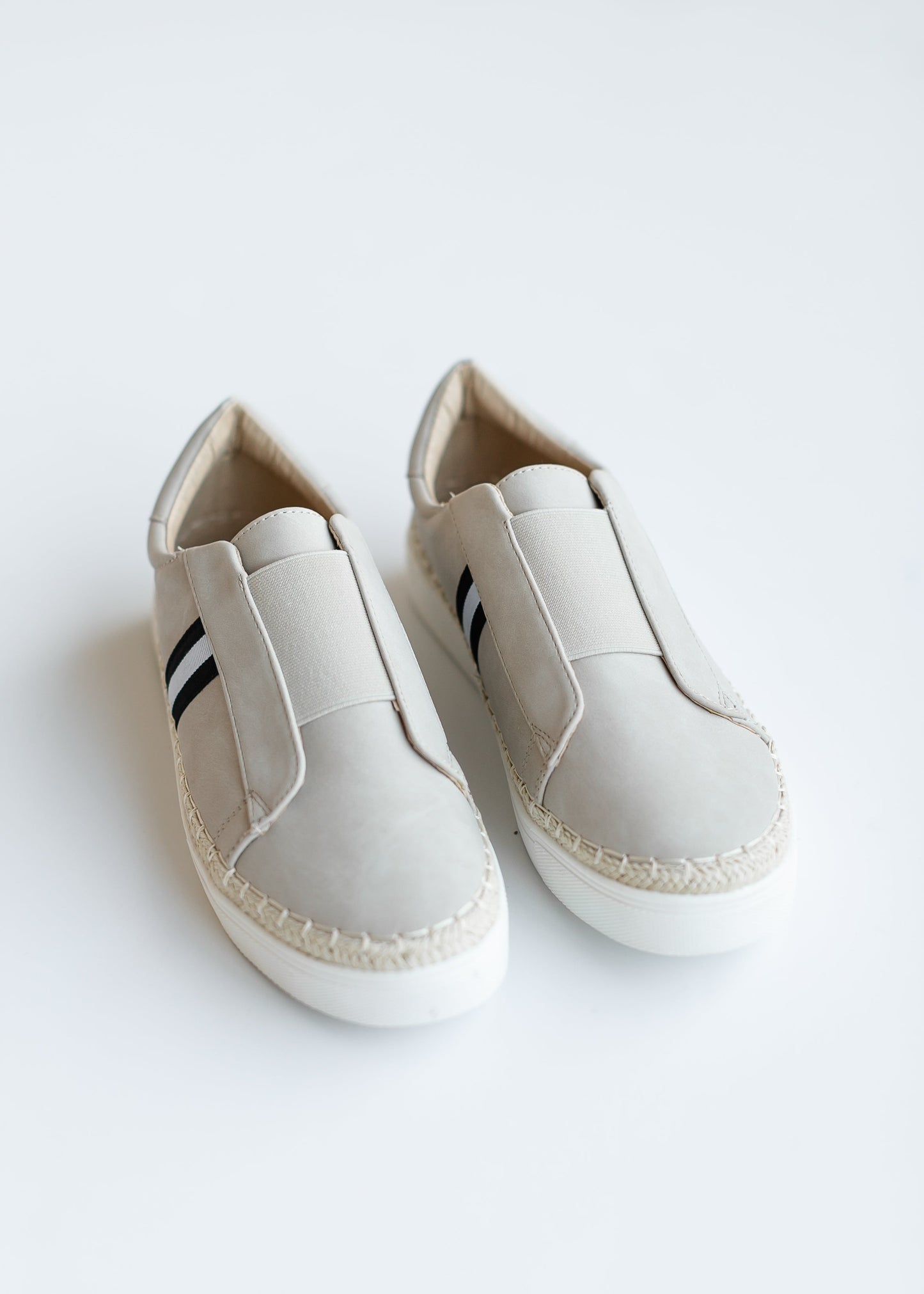 Slip-on Strech Raffia Edge Sneakers Shoes