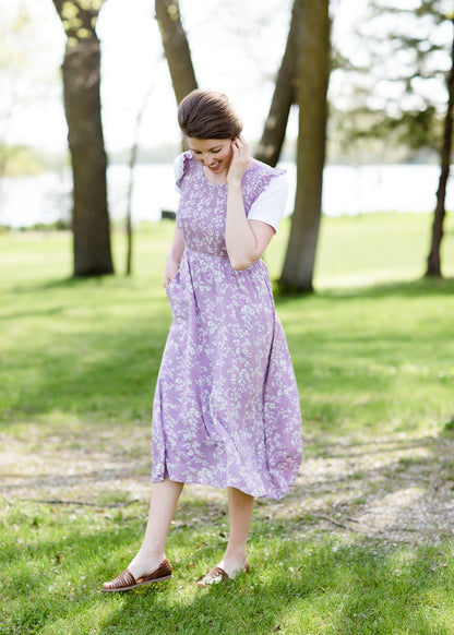 Smocked Floral Midi Dress - FINAL SALE Dresses