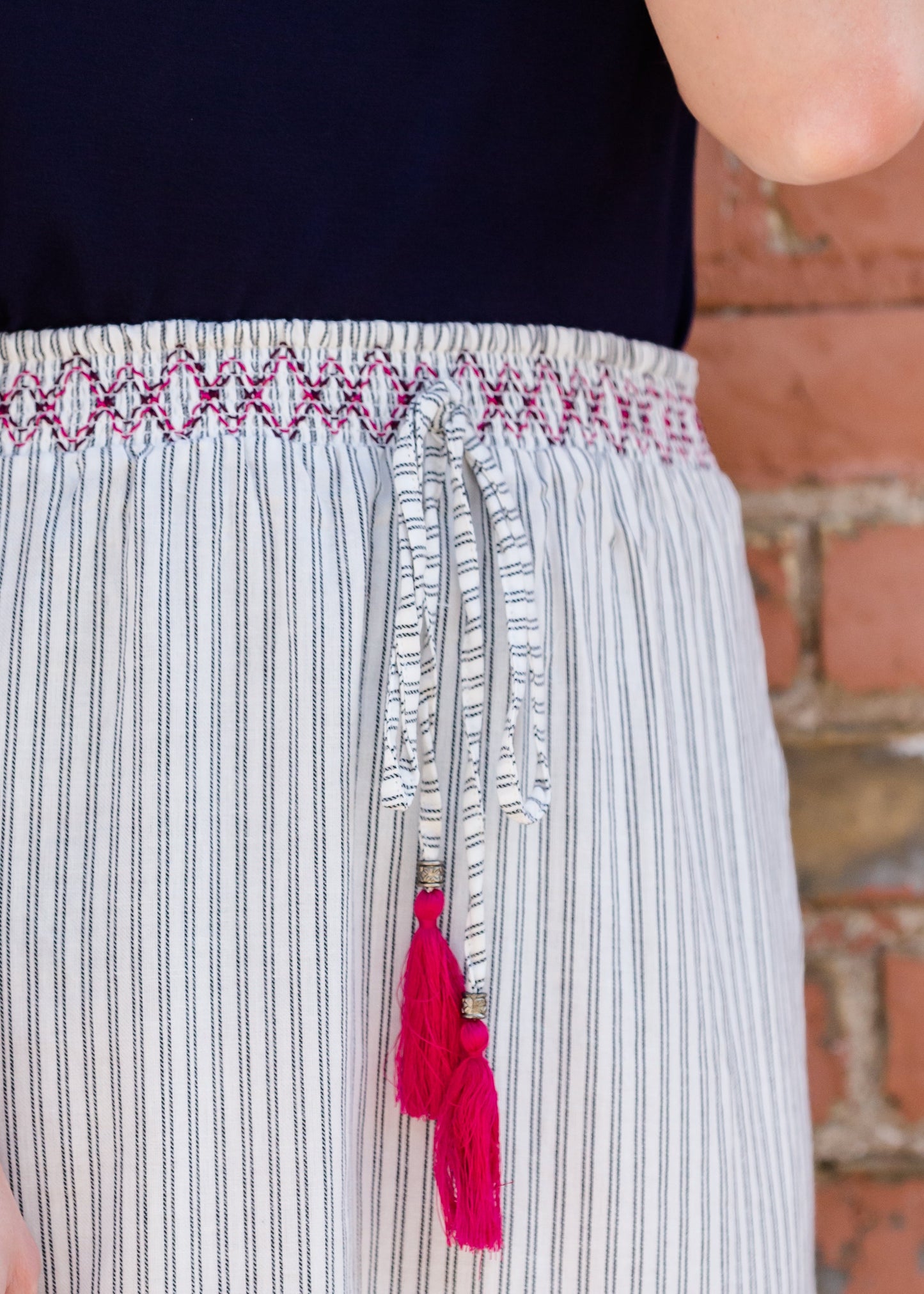 Smocked Waist Striped Maxi Skirt - FINAL SALE Skirts