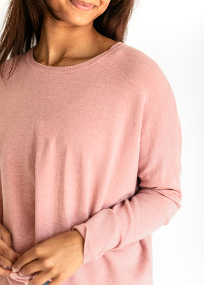 Soft Touch Drop Shoulder Sweater FF Tops