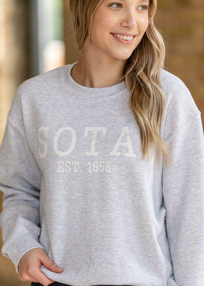 Sota Distressed Crewneck Sweatshirt FF Tops