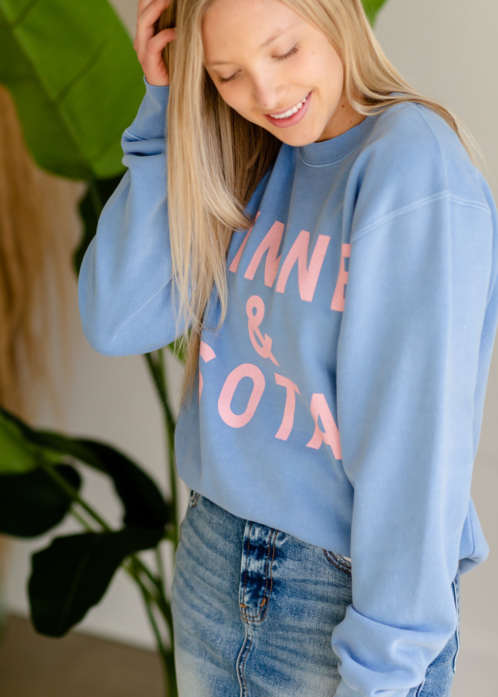 Sota' Harlow Blue Crewneck - FINAL SALE Tops