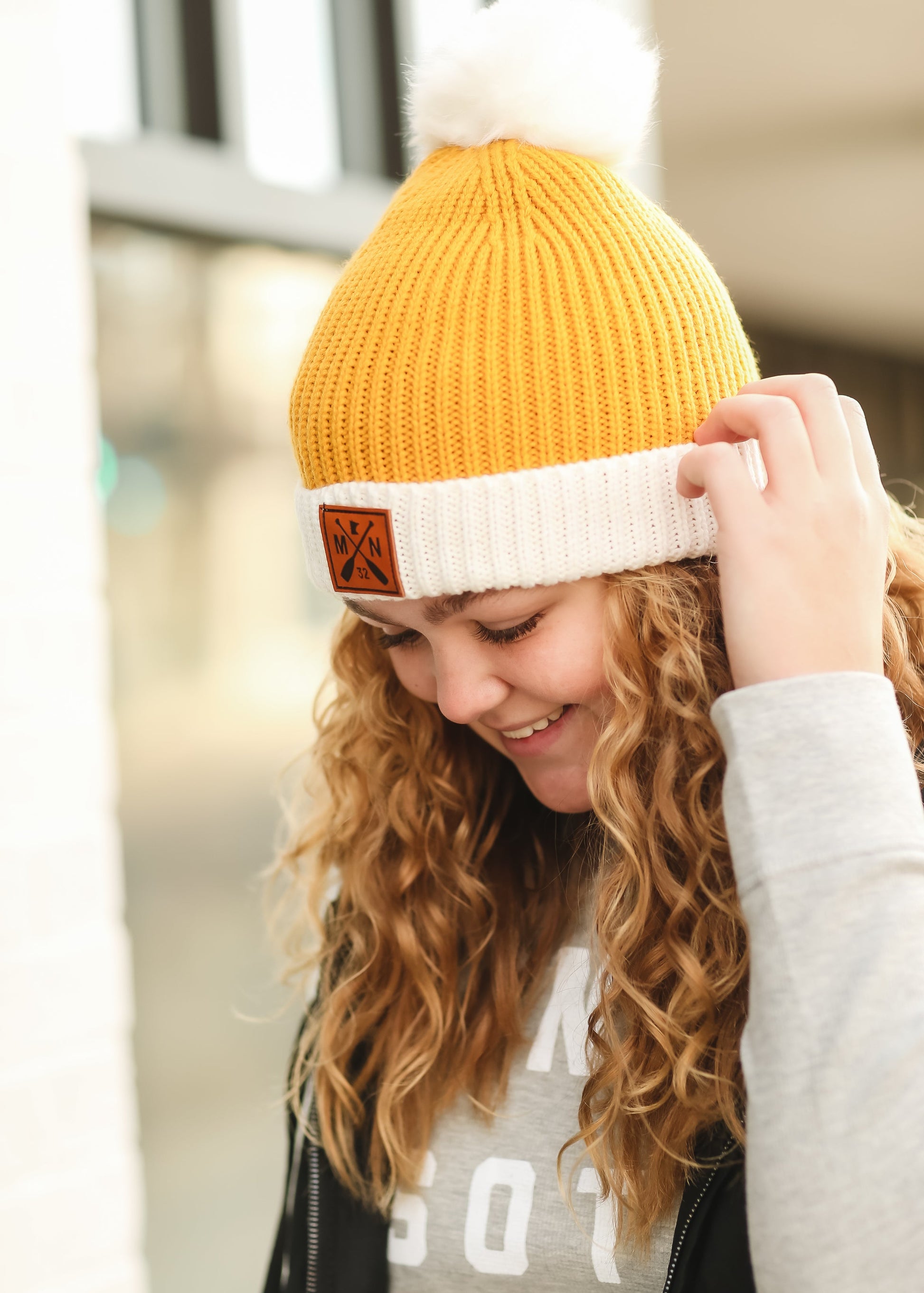 Sota' Mustard Pom Beanie Accessories