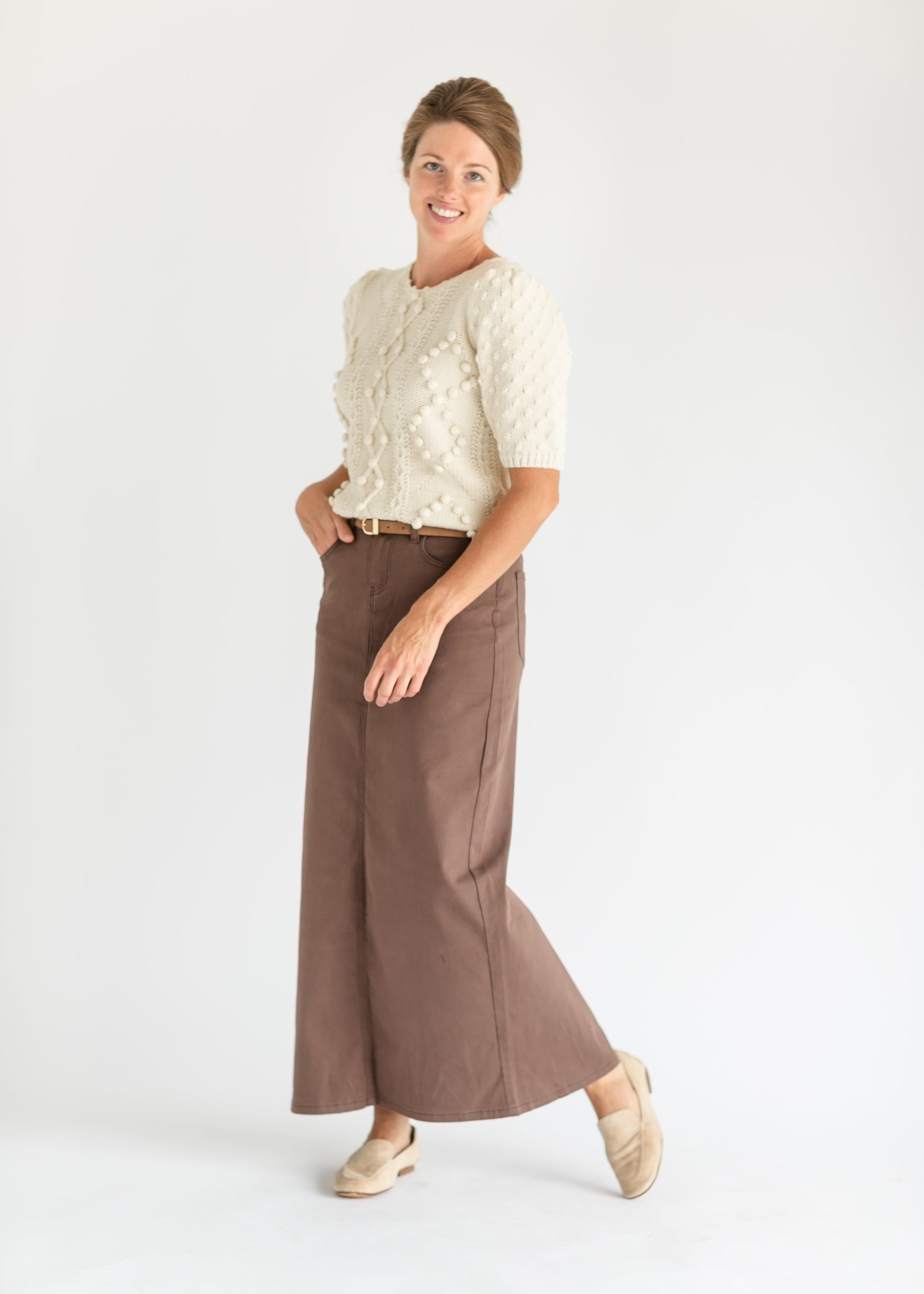 Stella Brownstone Denim Maxi Skirt IC Skirts