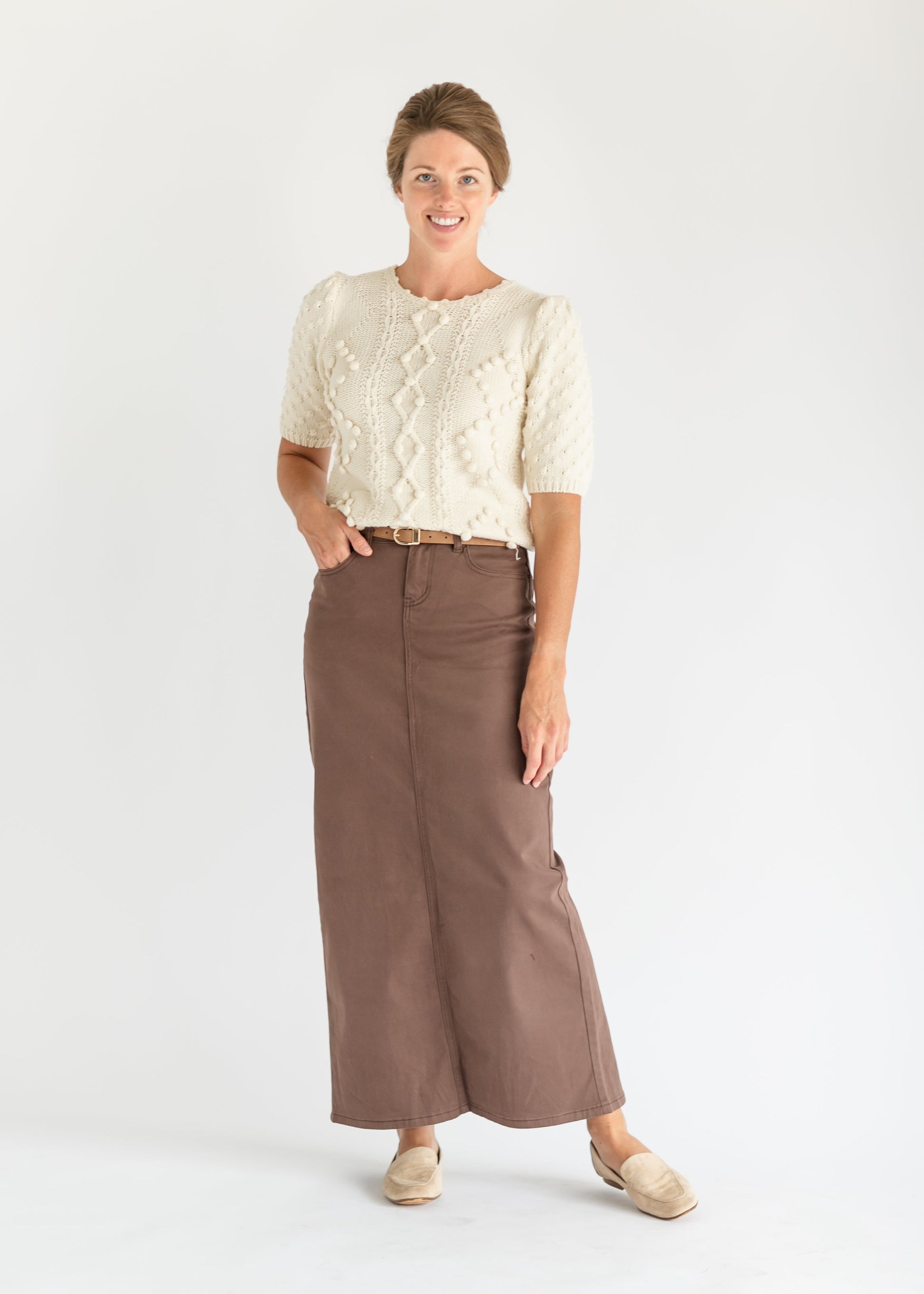 Stella Brownstone Denim Maxi Skirt IC Skirts