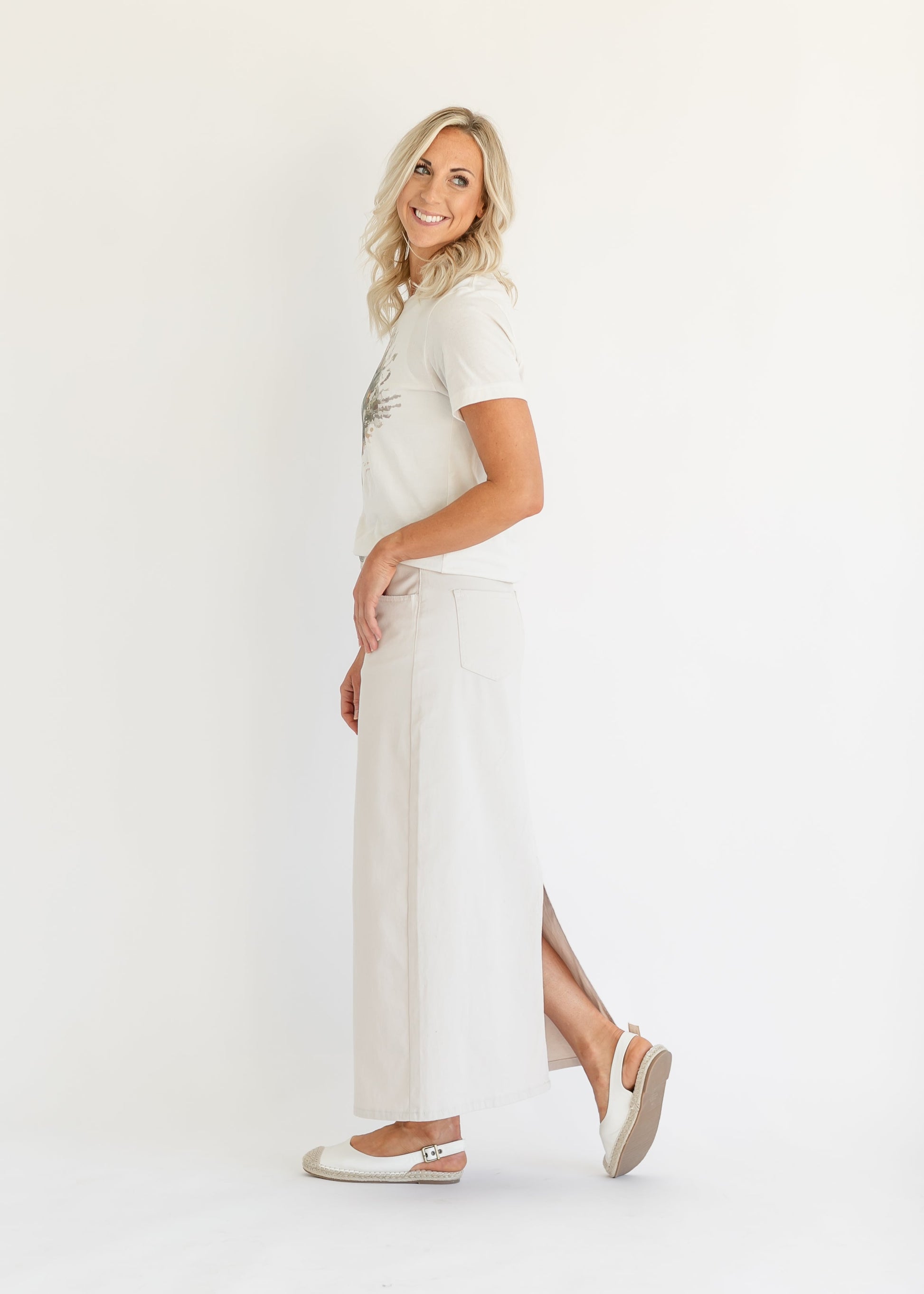 Stella Cloud Denim Maxi Skirt IC Skirts