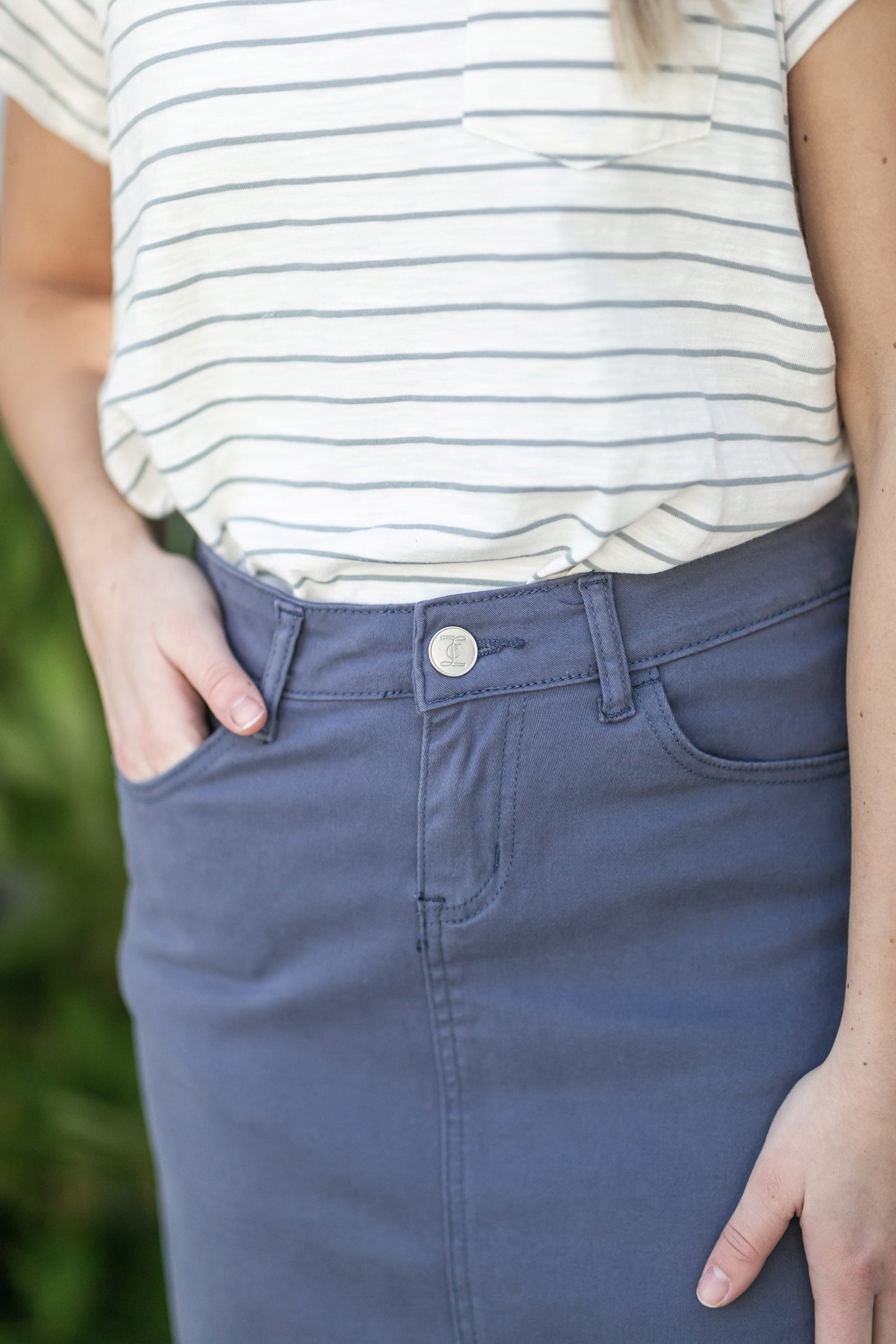 Stella Coastal Blue Denim Maxi Skirt IC Skirts