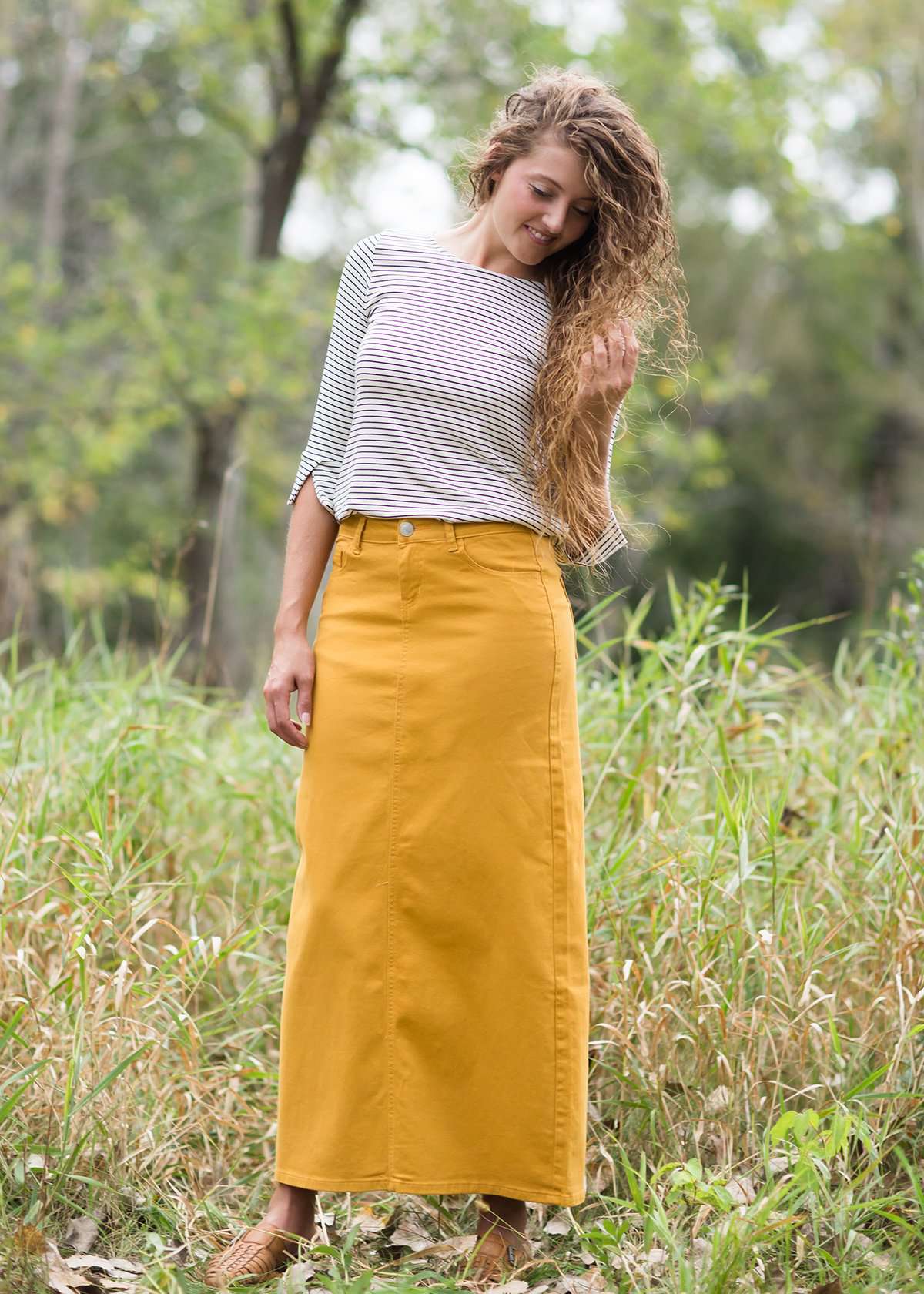 Stella Colored Denim Skirt Skirts