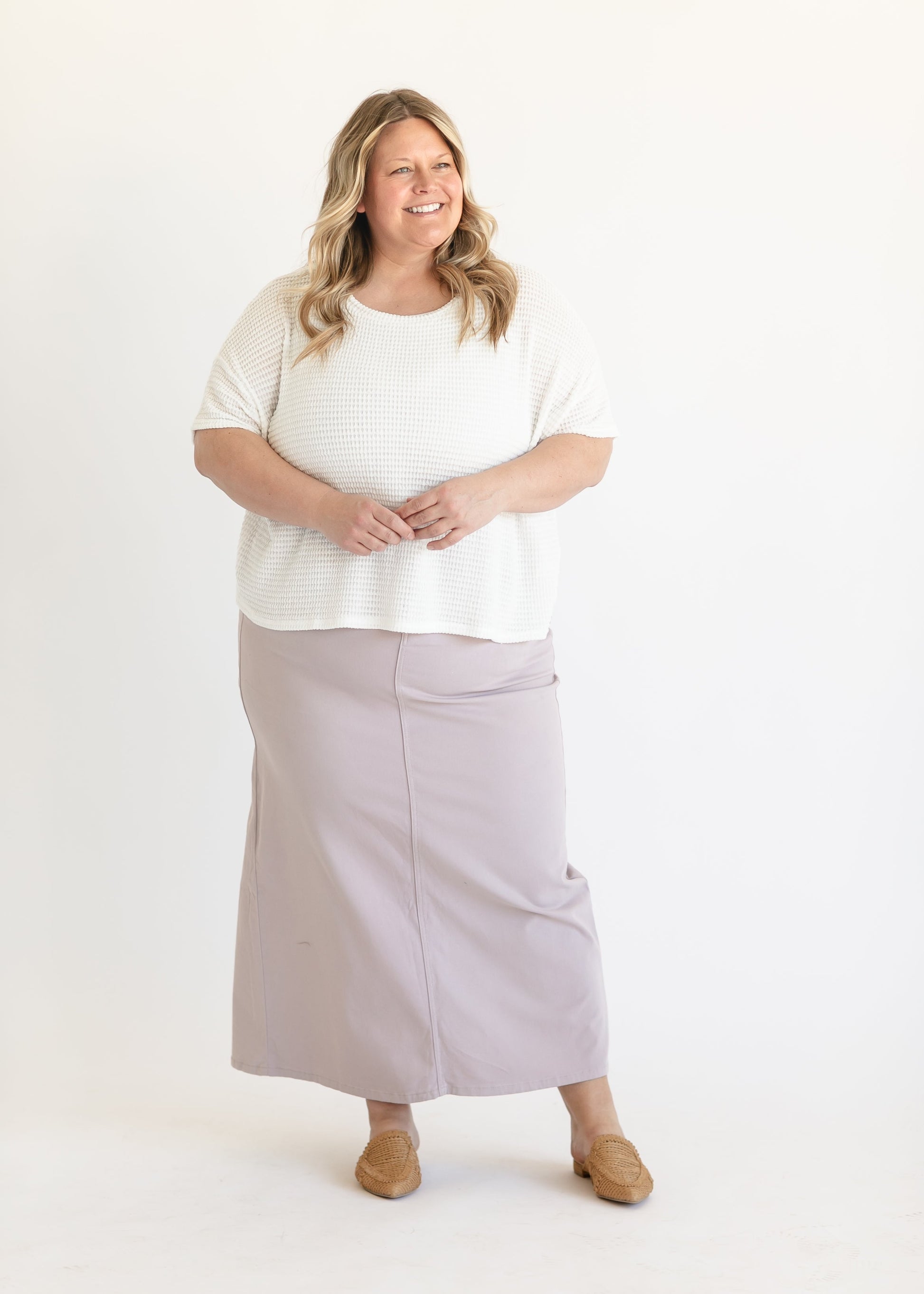 Stella Lilac Denim Maxi Skirt IC Skirts