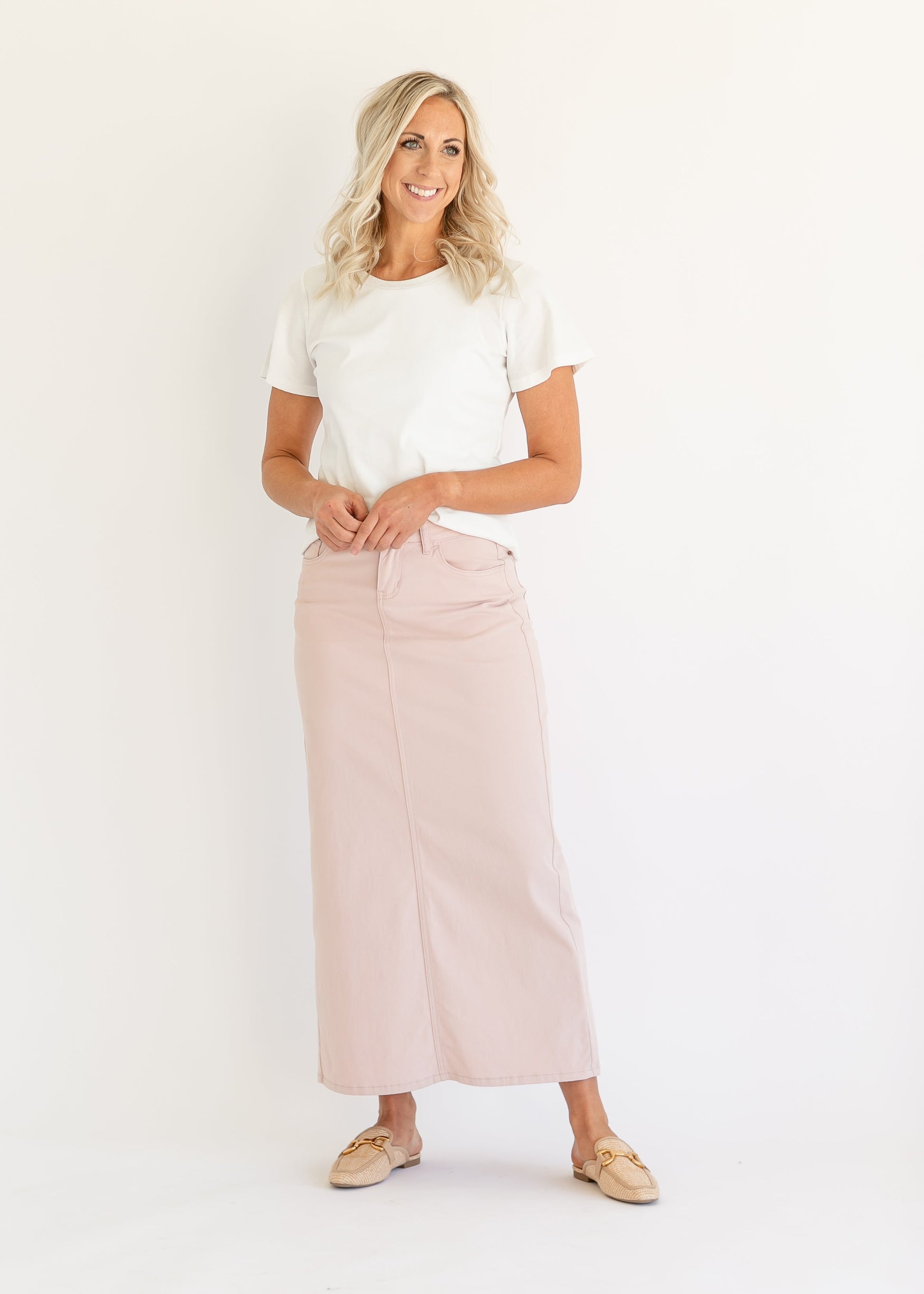 Stella Rose Denim Maxi Skirt IC Skirts