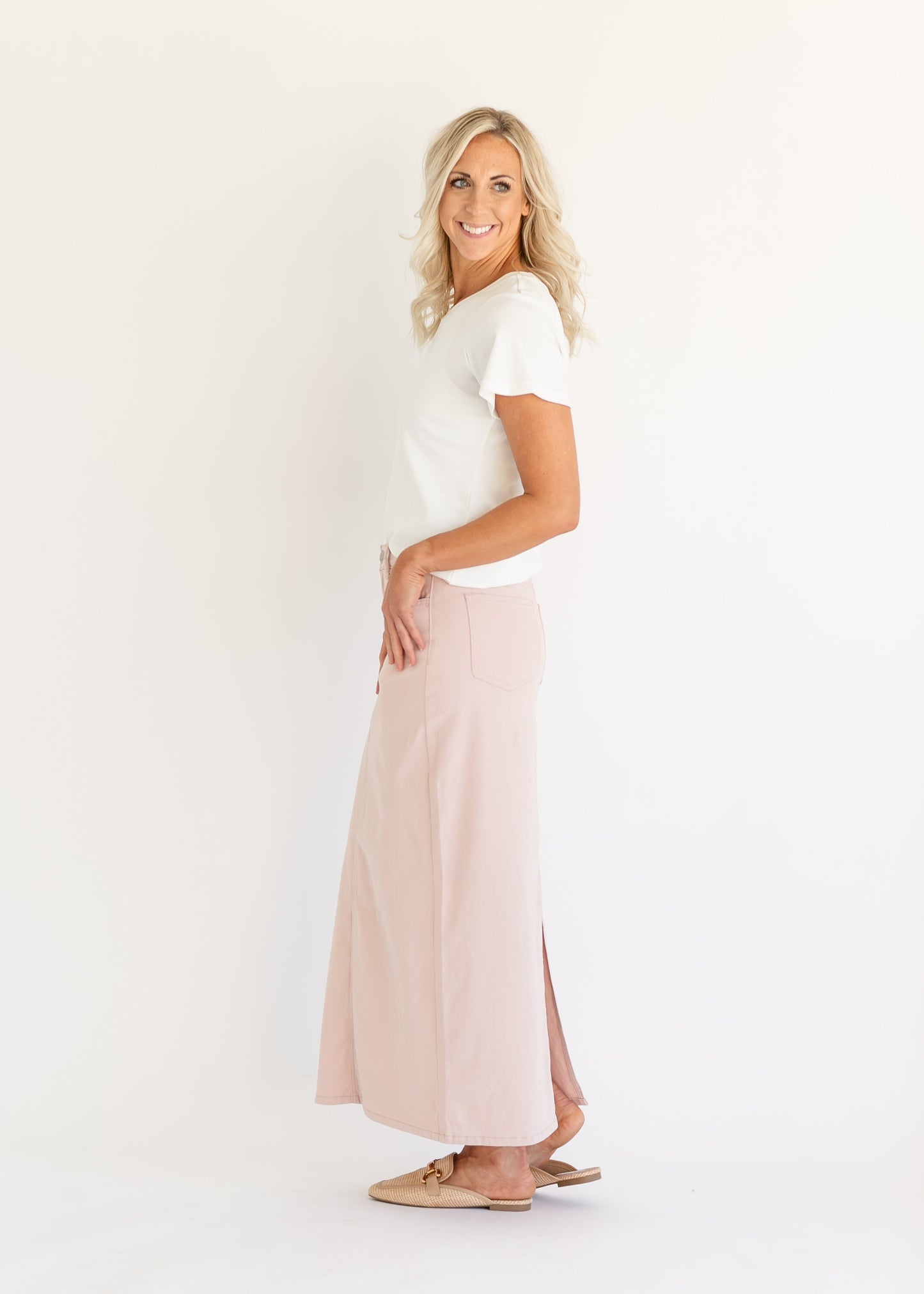 Stella Rose Denim Maxi Skirt IC Skirts