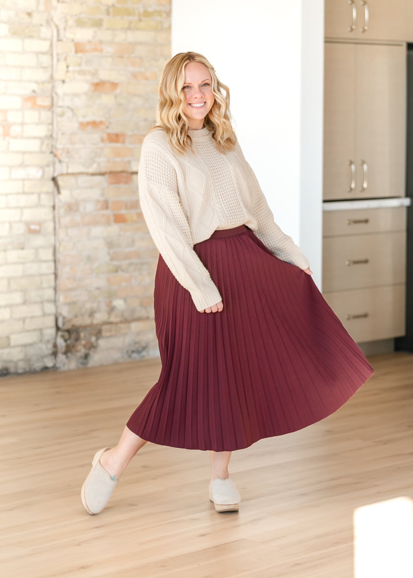 Stretchy Pleated Maxi Skirt FF Skirts