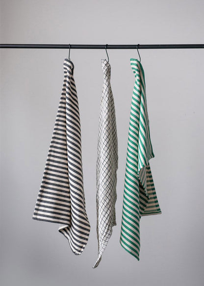 Striped Cotton Tea Towel Set Home & Lifestyle