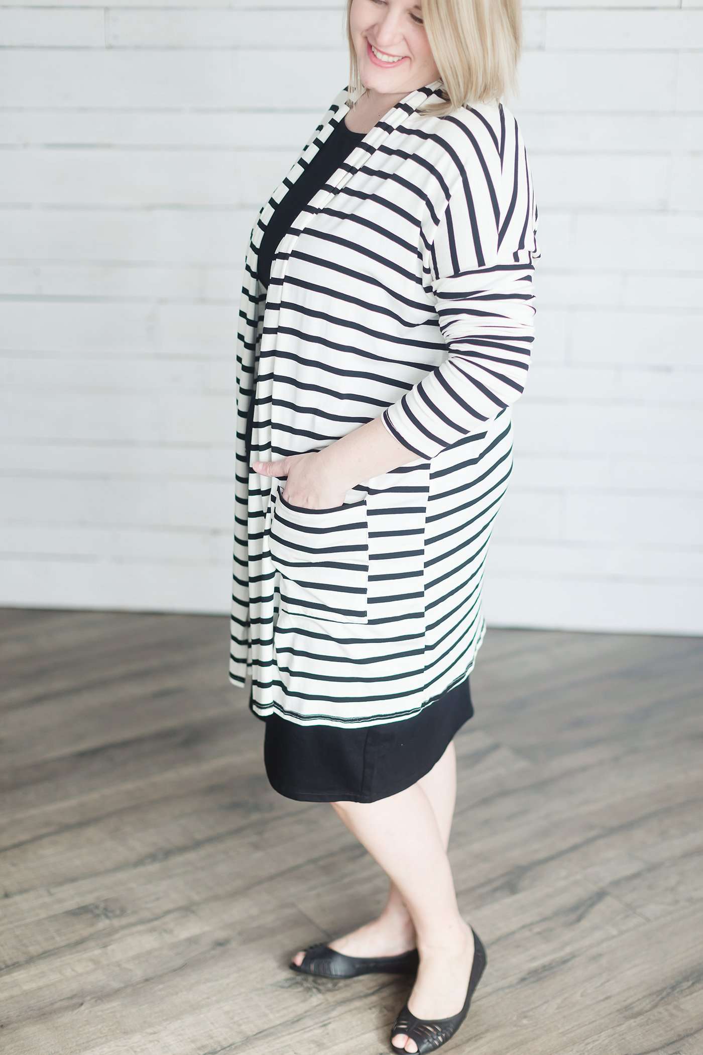 Striped Open Cardigan Layering Essentials