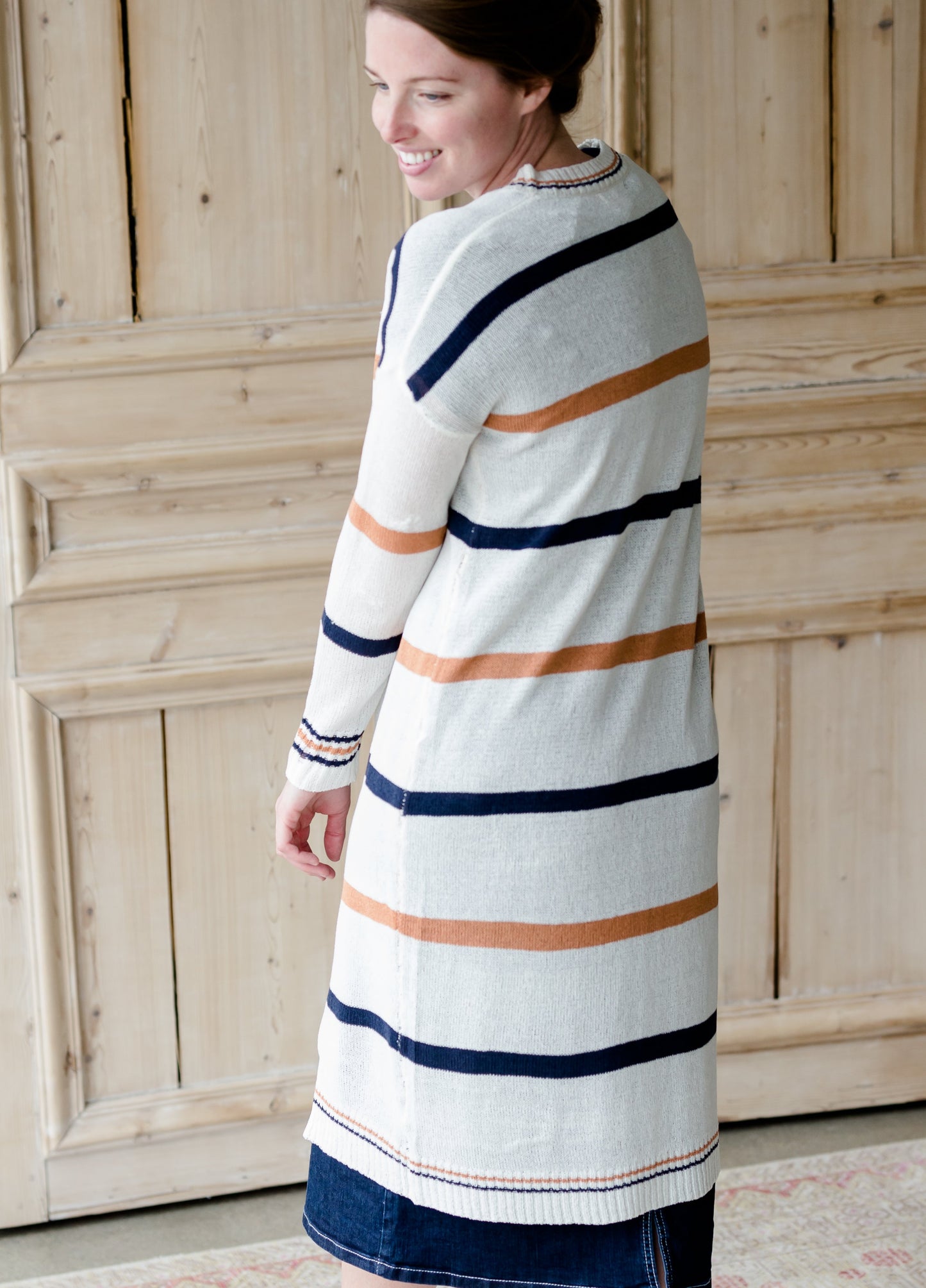 Striped Open Front Duster Cardigan - FINAL SALE Layering Essentials