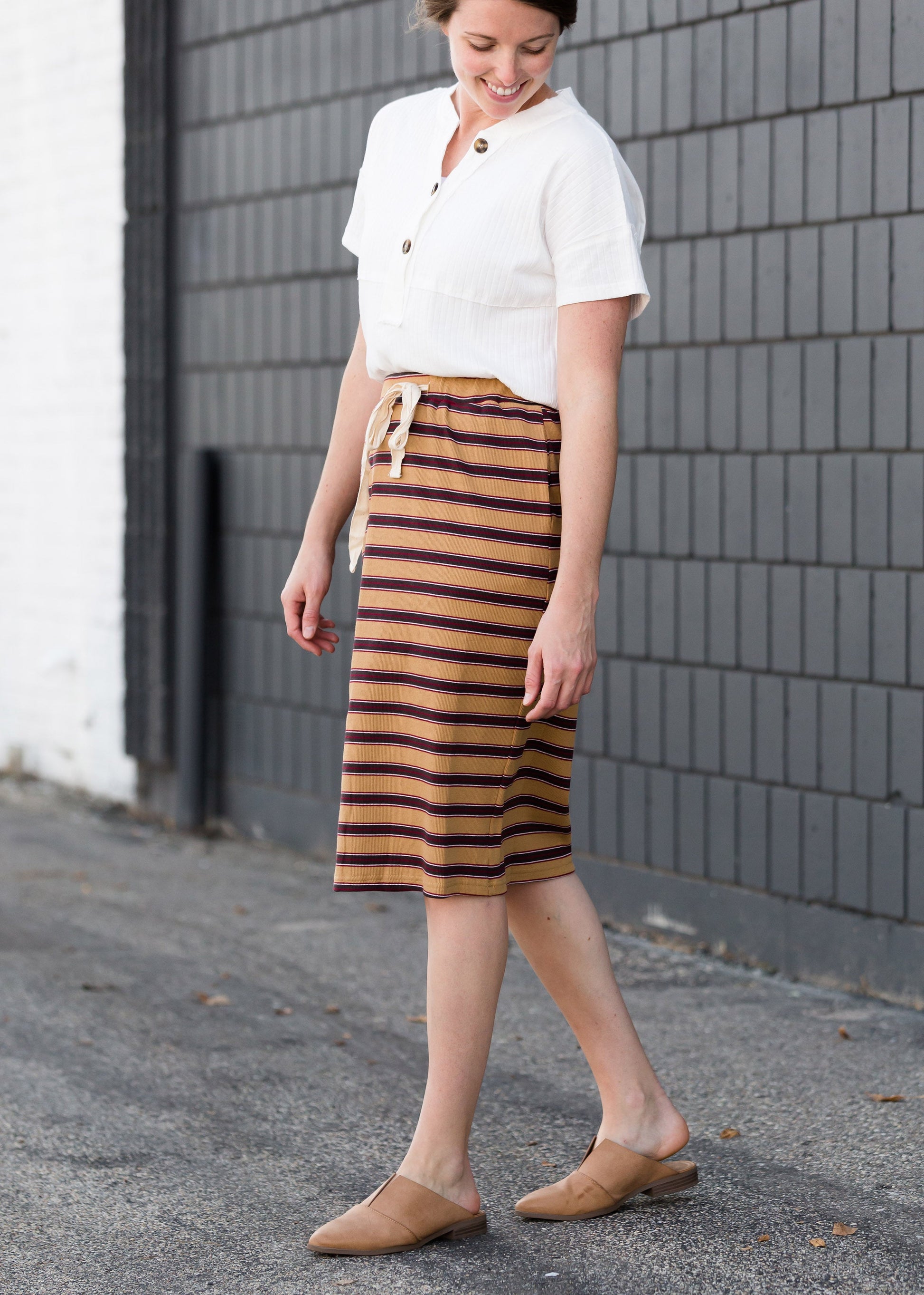 Striped Style Midi Skirt - FINAL SALE Skirts