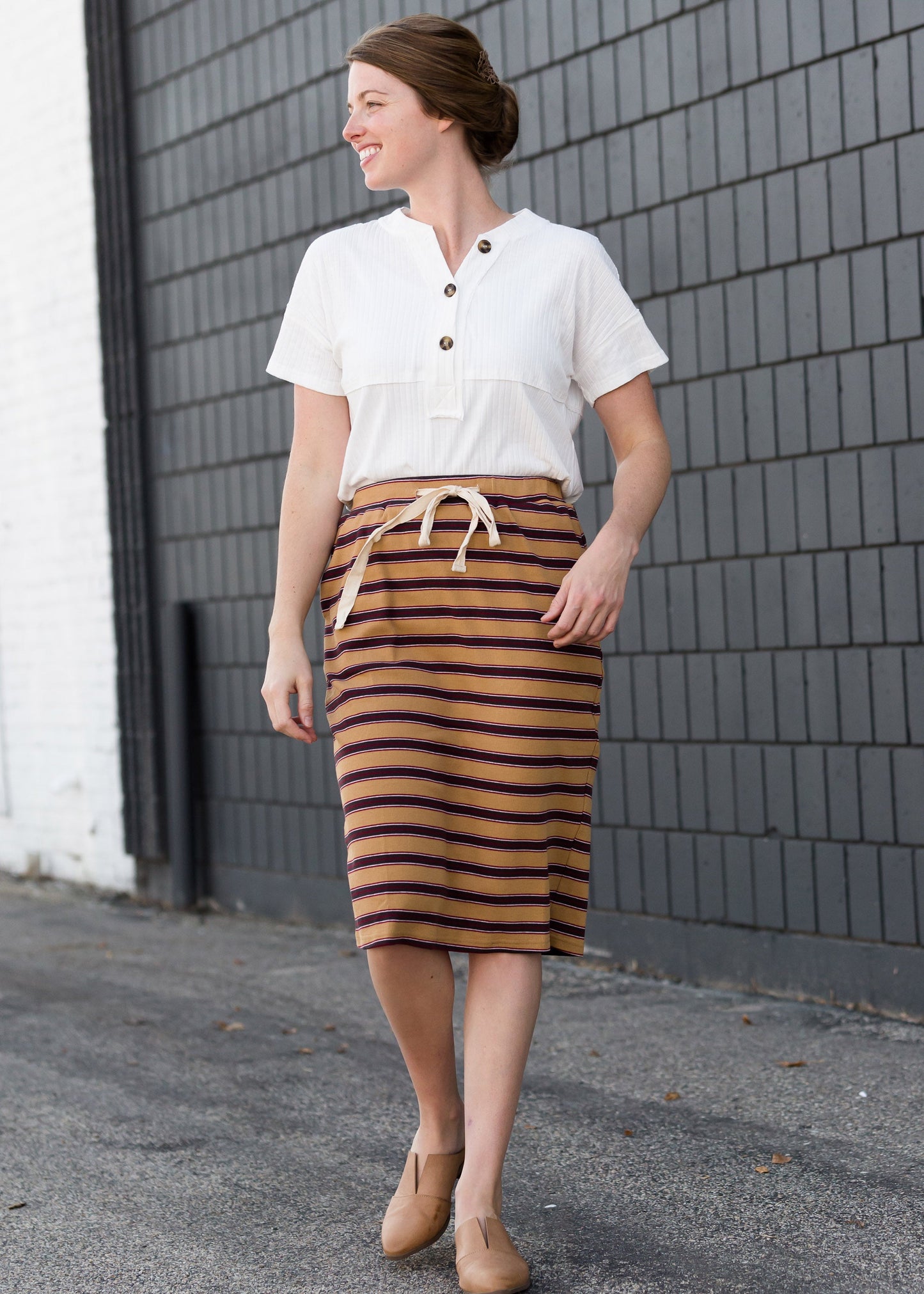 Striped Style Midi Skirt - FINAL SALE Skirts