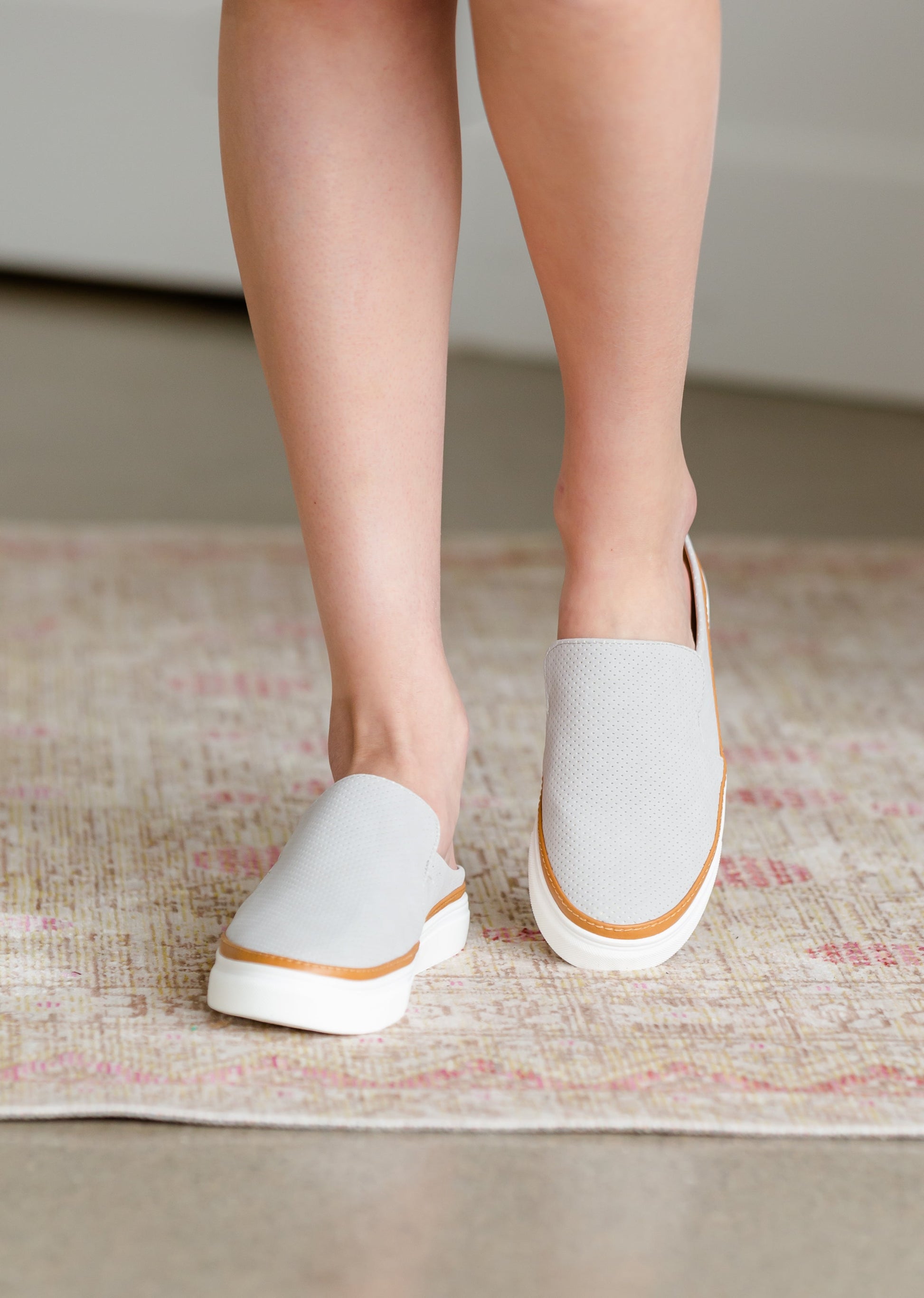 Suede Detail Stone Slip On Mule - FINAL SALE Shoes